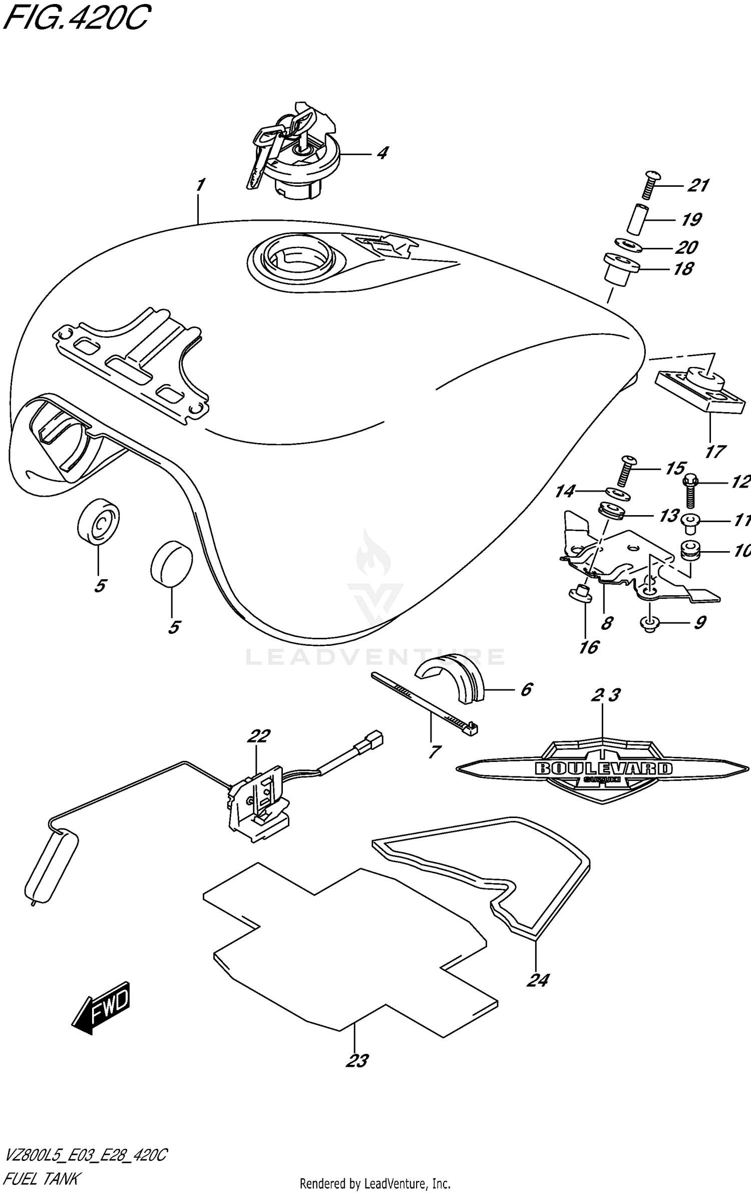 FUEL TANK (VZ800L5 E33)