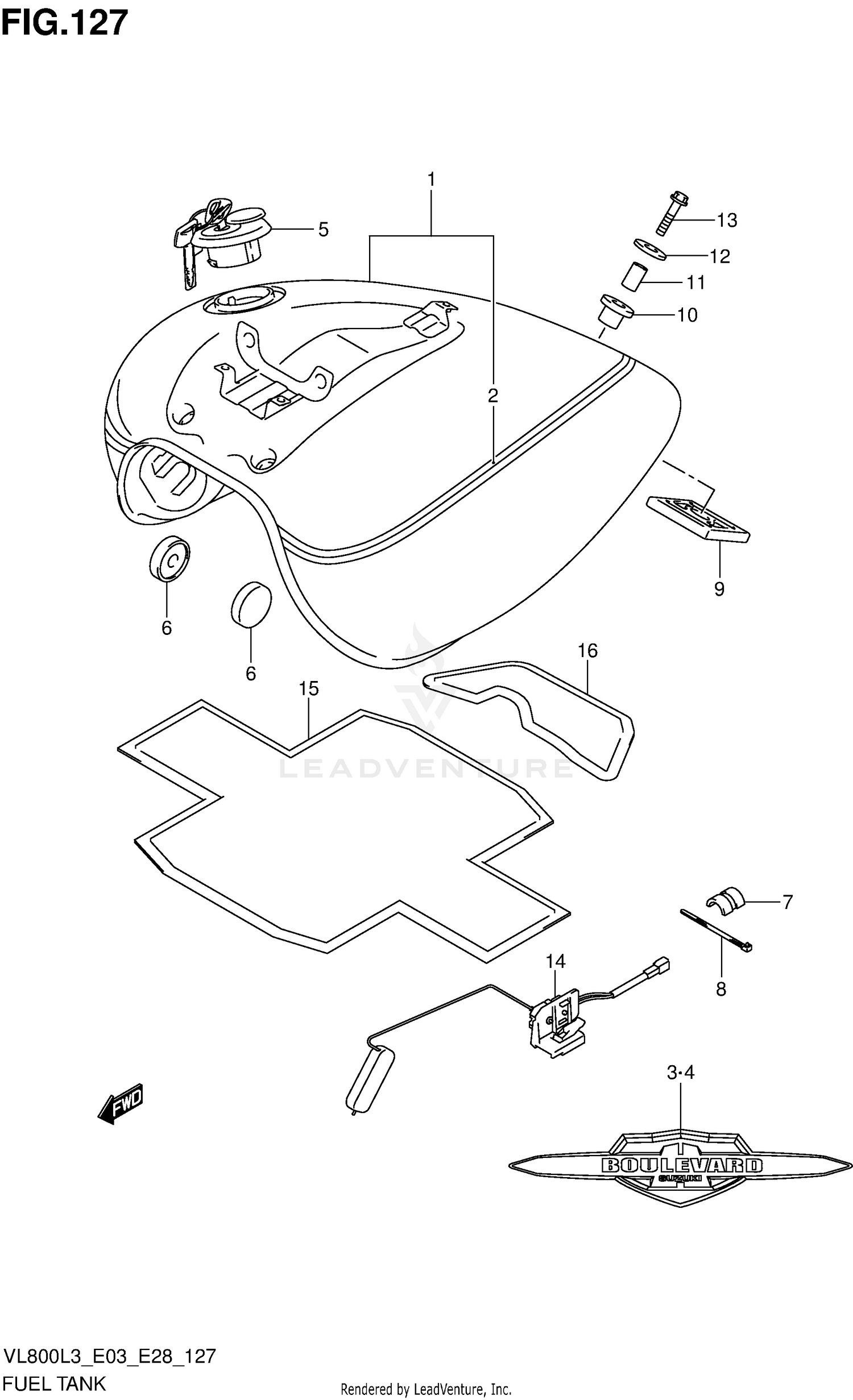 FUEL TANK (VL800TL3 E33)
