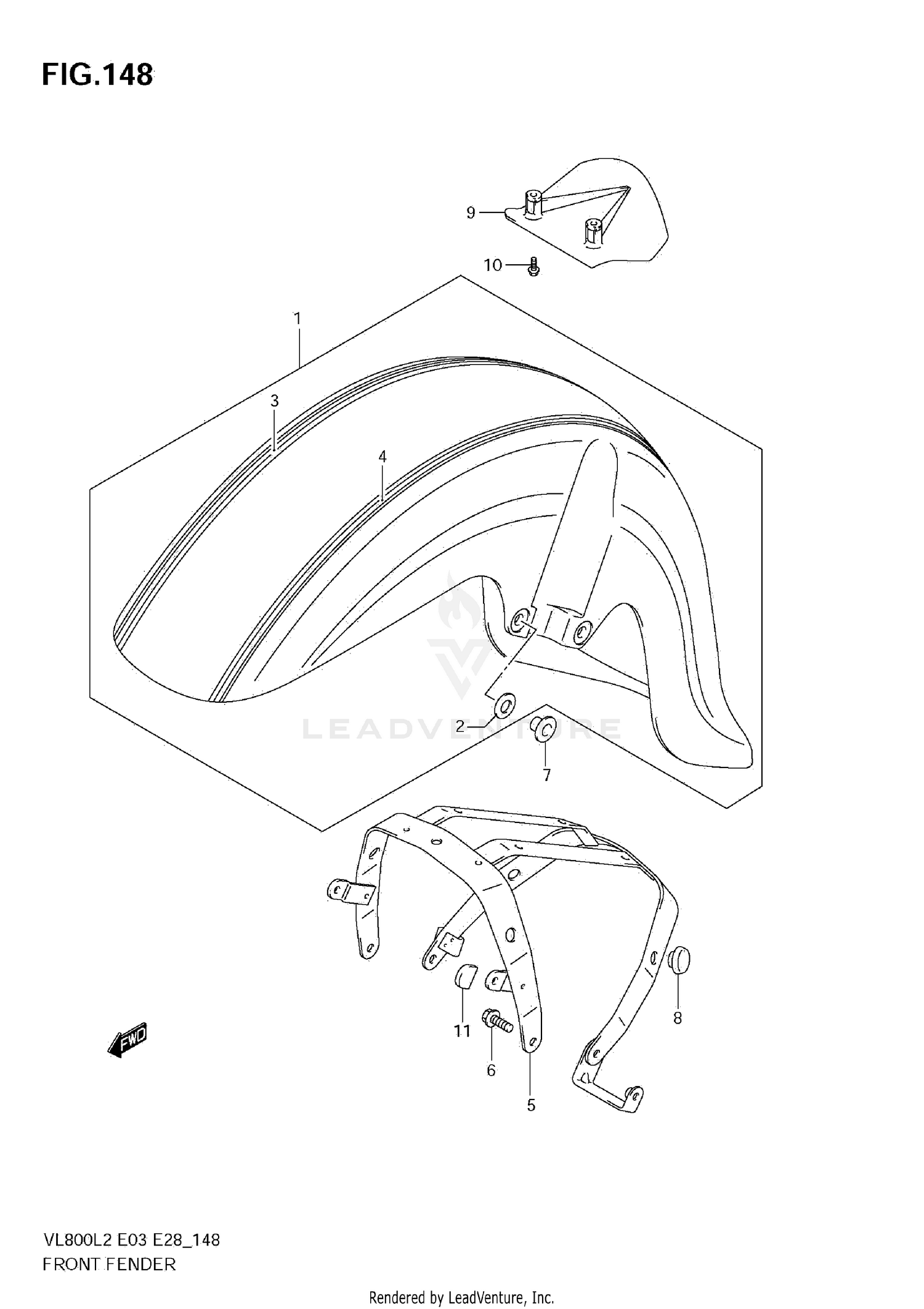 FRONT FENDER (VL800T  E03)