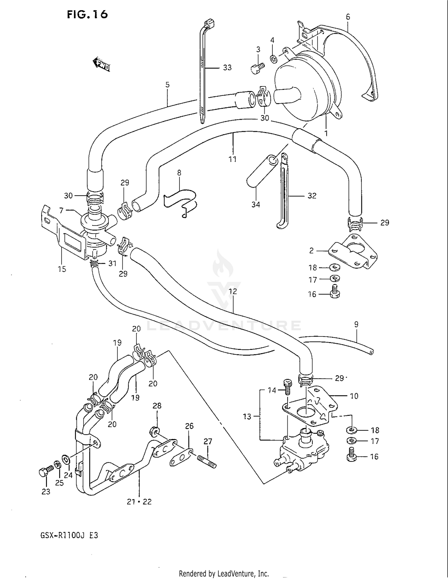 SECOND AIR (MODEL J CALIFORNIA ONLY)