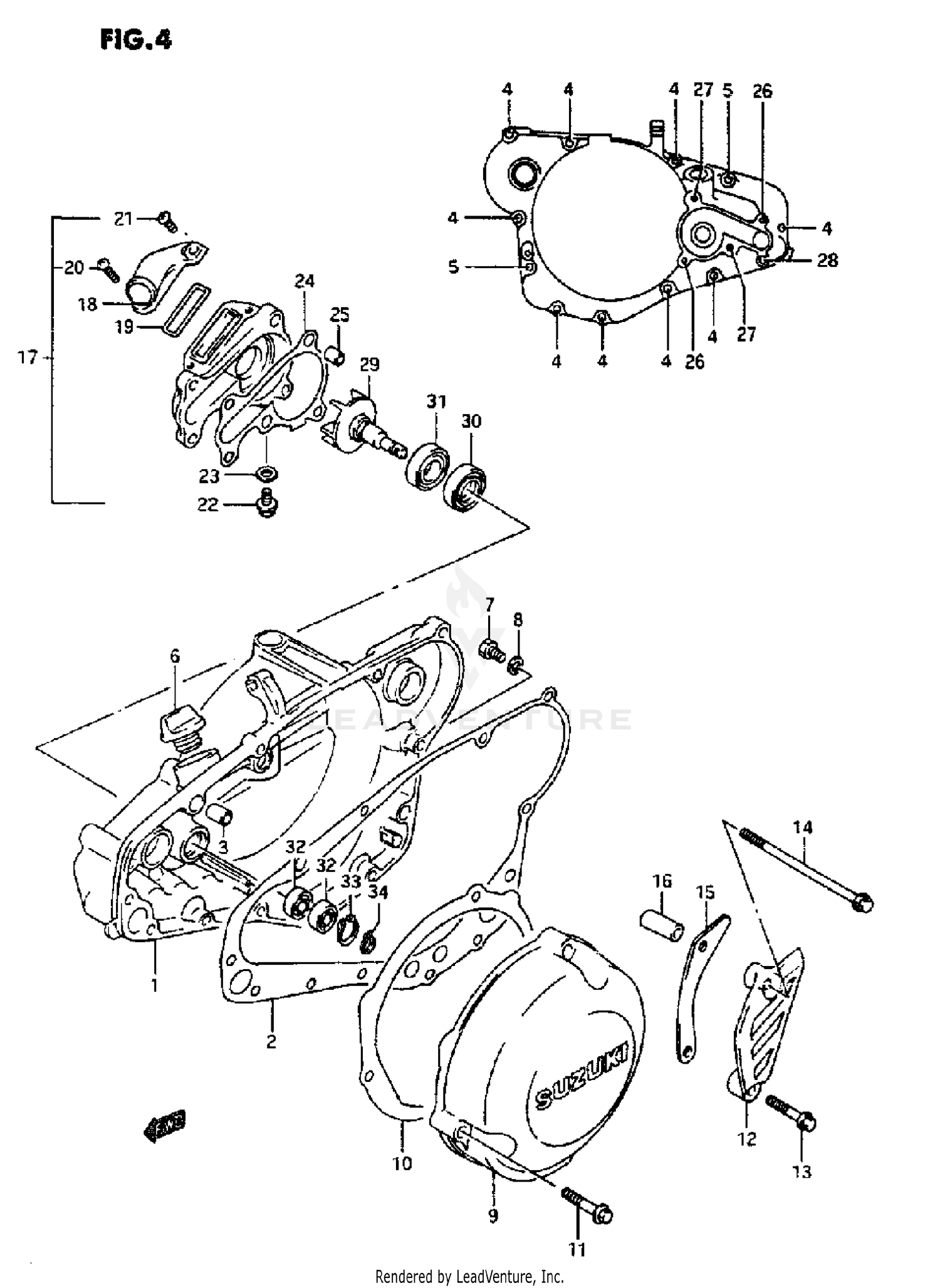 CRANKCASE COVER (MODEL K)
