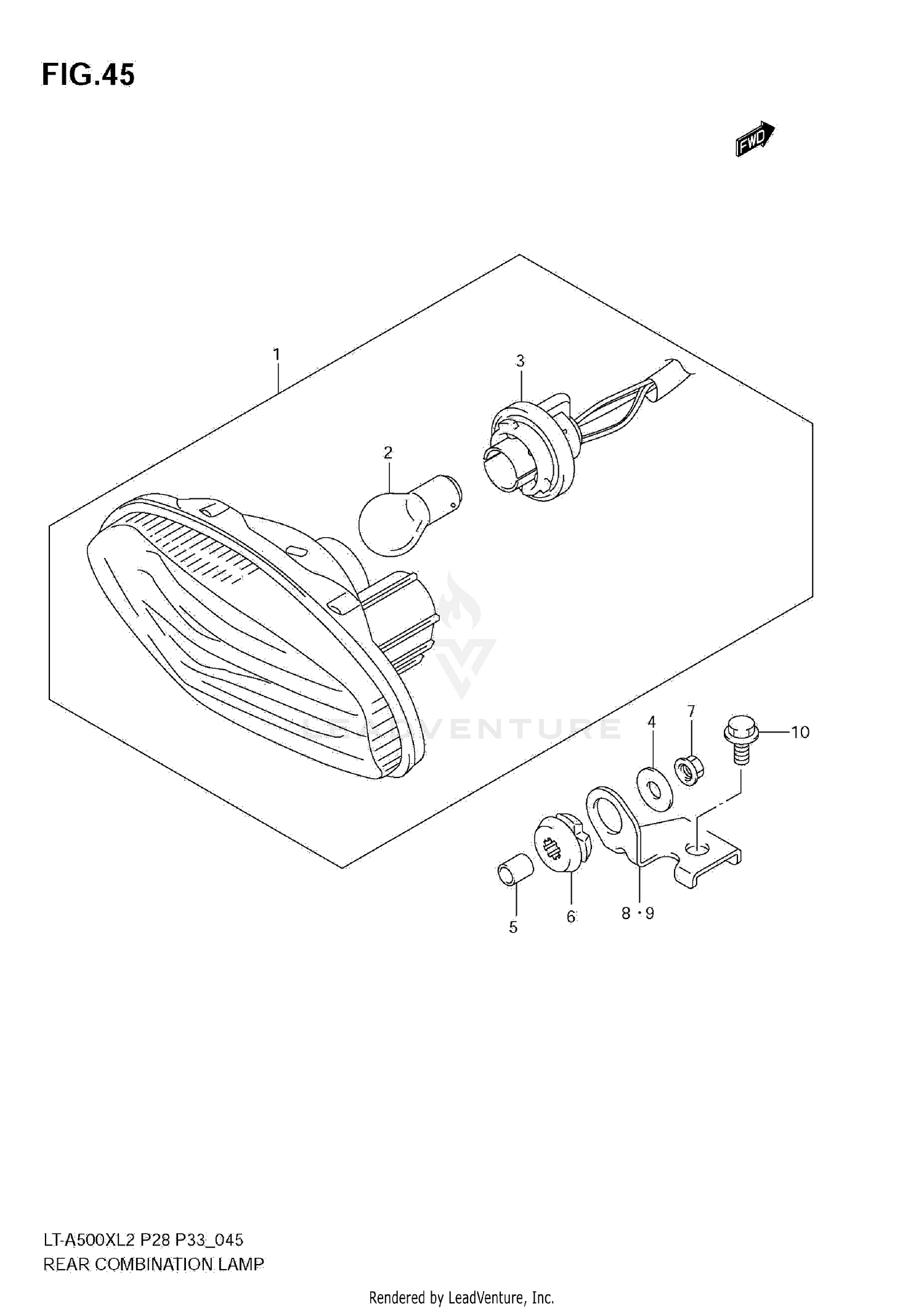 REAR COMBINATION LAMP (LT-A500XZ E33)