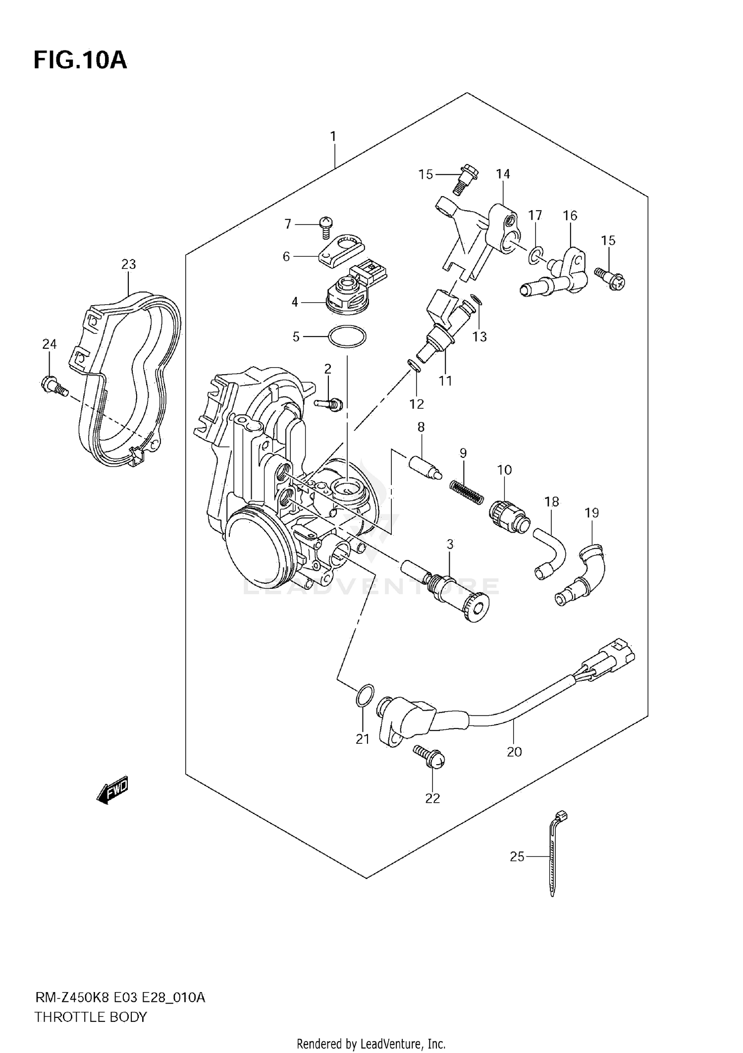 THROTTLE BODY (RM-Z450 L1)