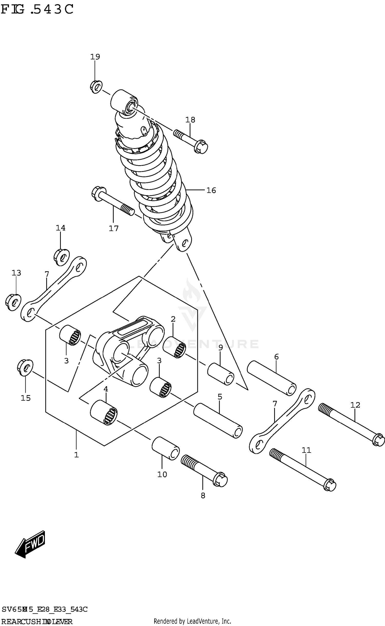 REAR CUSHION LEVER (SV650A)