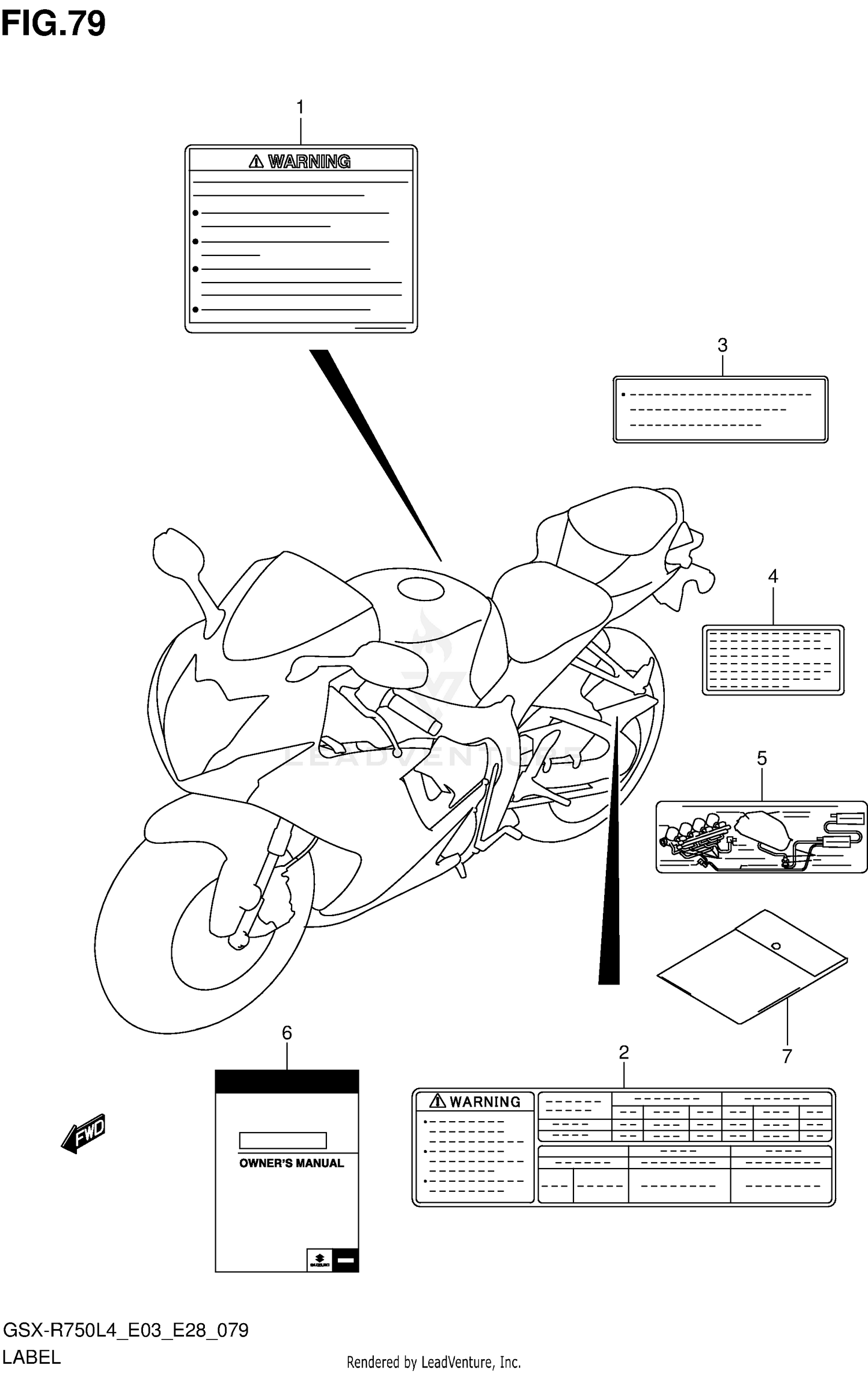 LABEL (GSX-R750L4 E33)