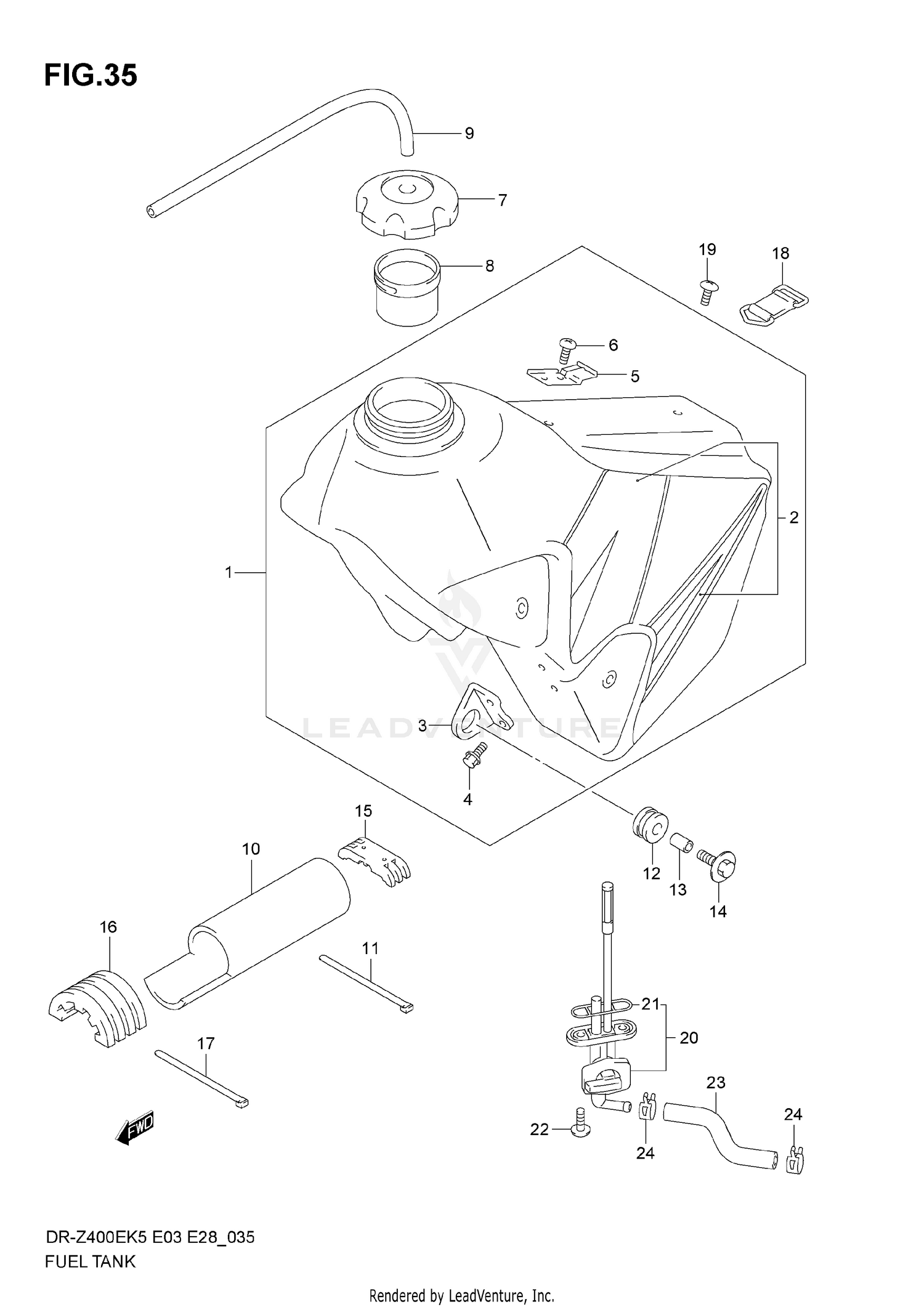 FUEL TANK (MODEL K5)