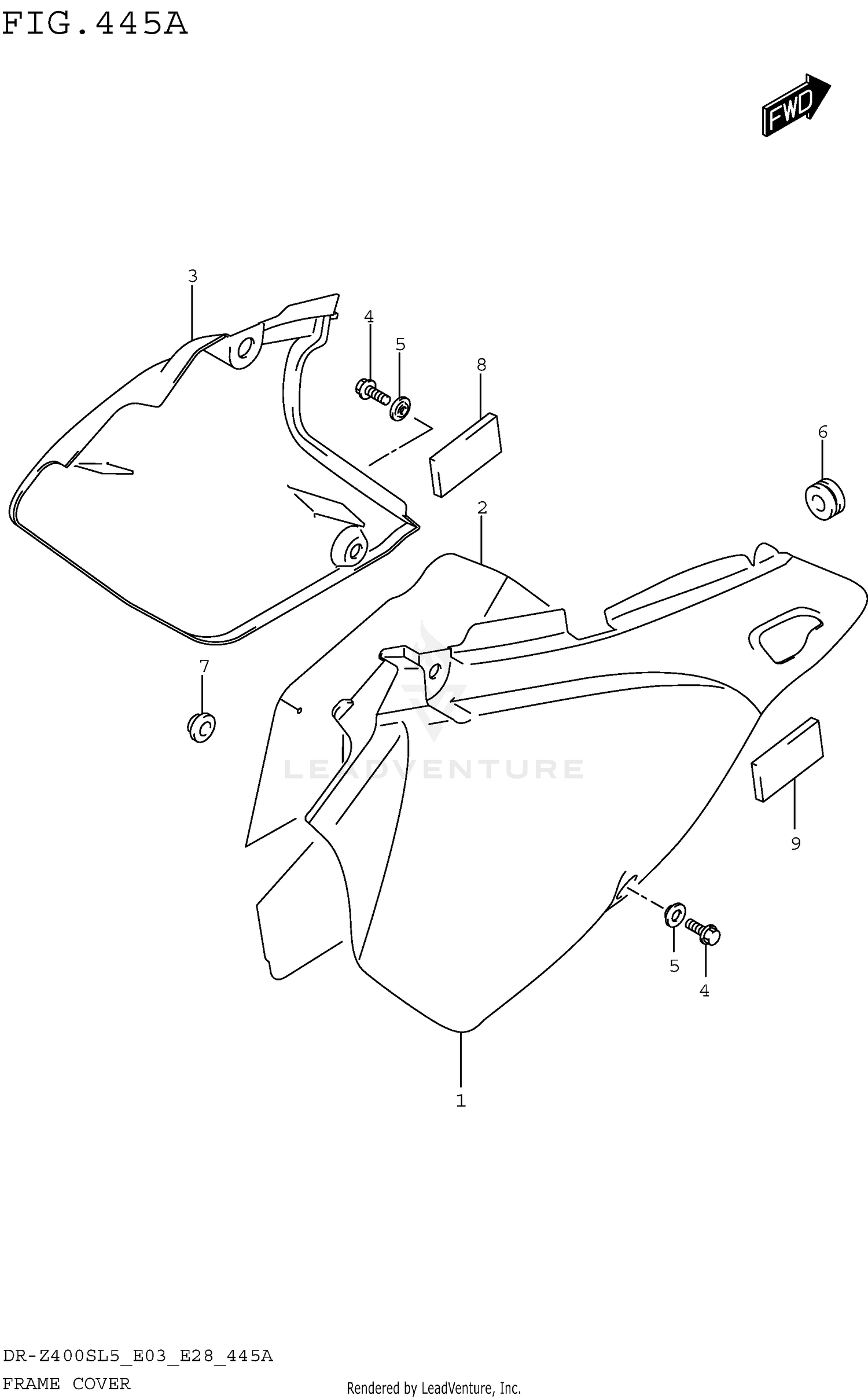 FRAME COVER (DR-Z400SL5 E03)