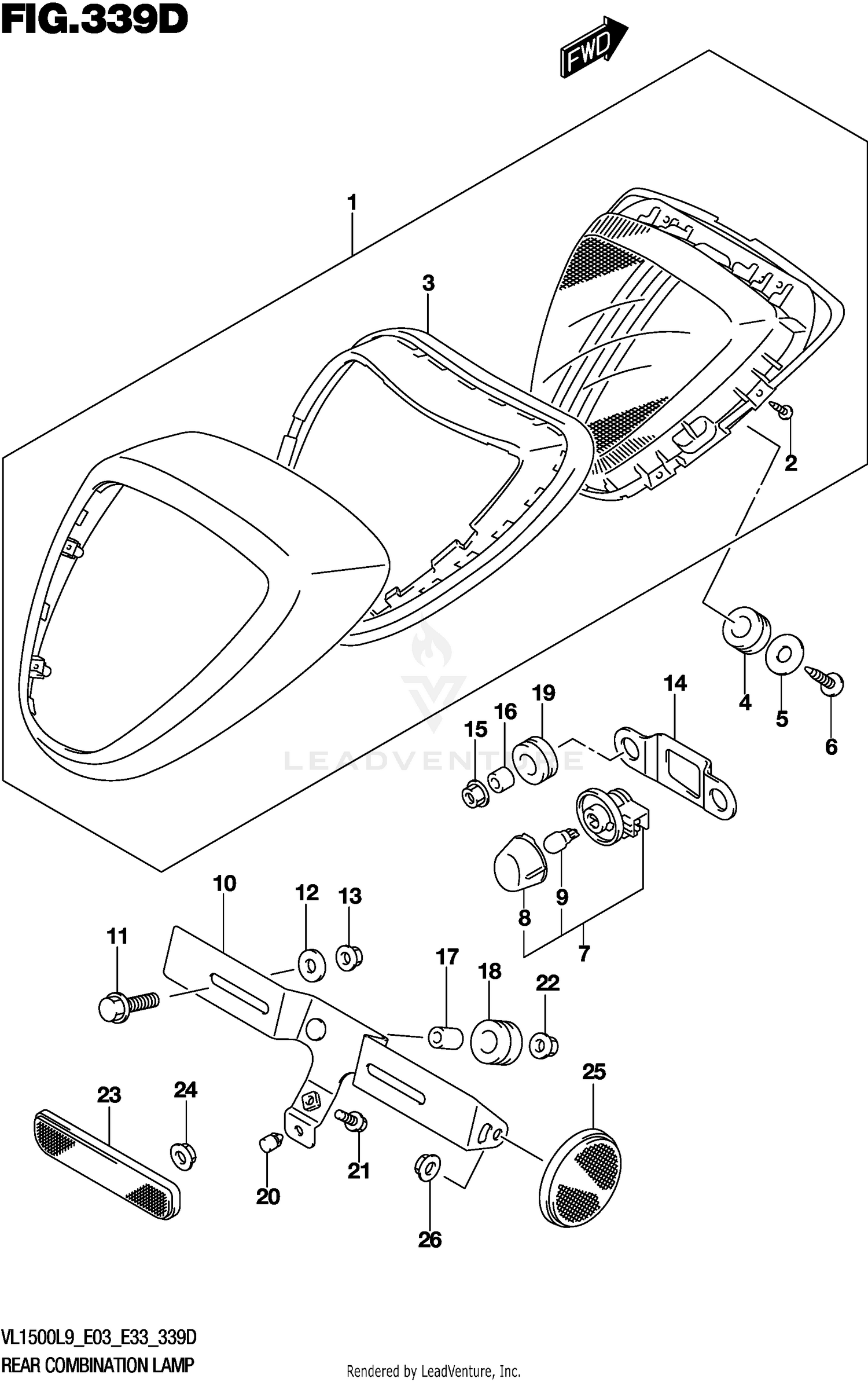 REAR COMBINATION LAMP (VL1500TL9 E33)