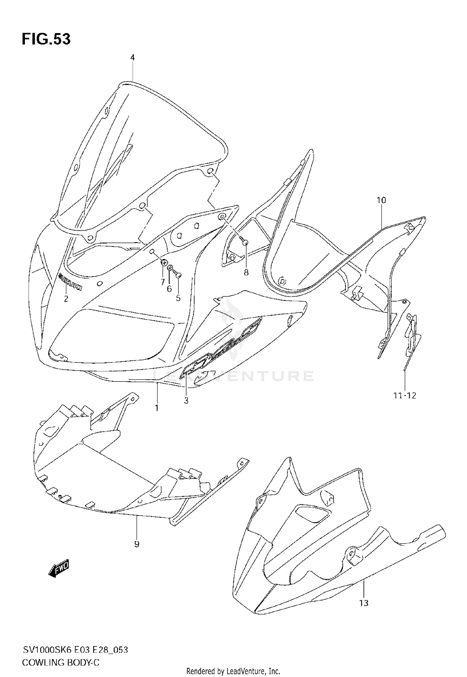 COWLING BODY (SV1000SK6)