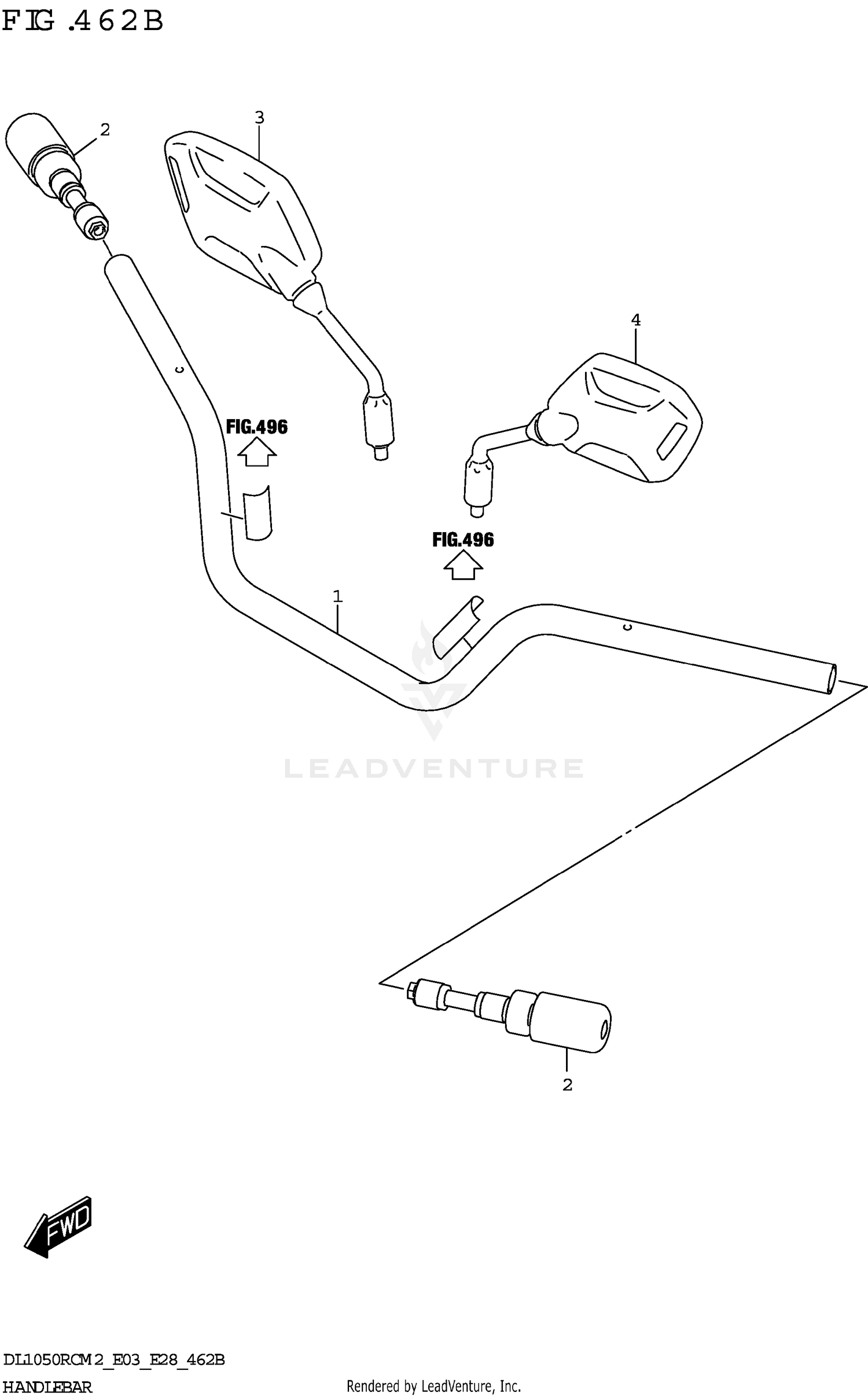 HANDLEBAR (DL1050RC)