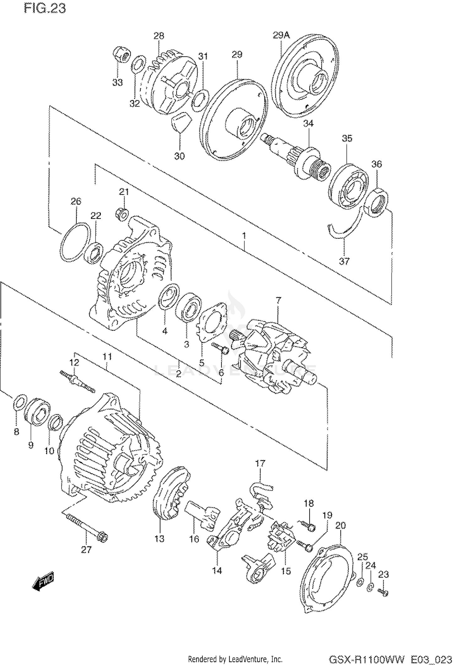 ALTERNATOR (MODEL P/R)
