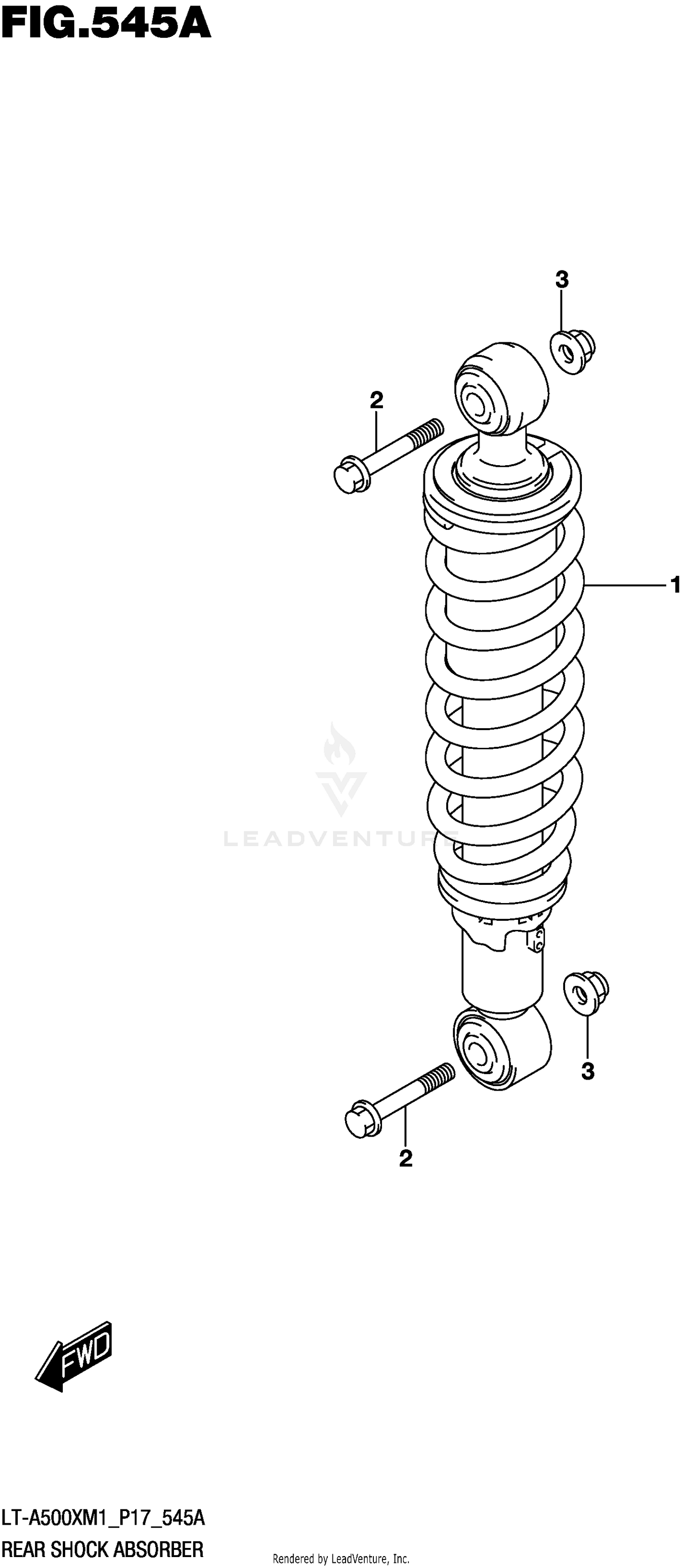 REAR SHOCK ABSORBER (LT-A500XM1 P17)