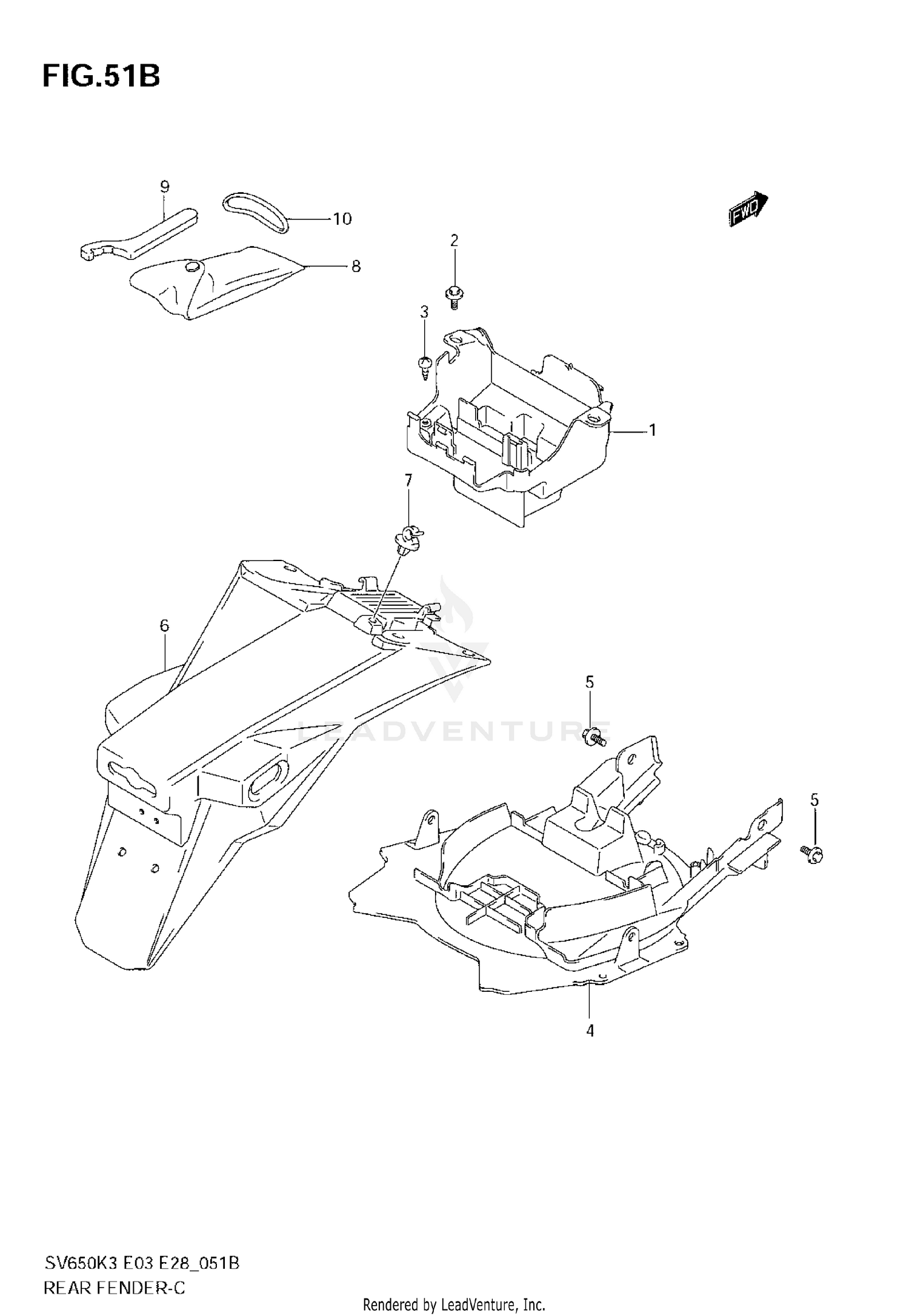 REAR FENDER (WITH ABS)