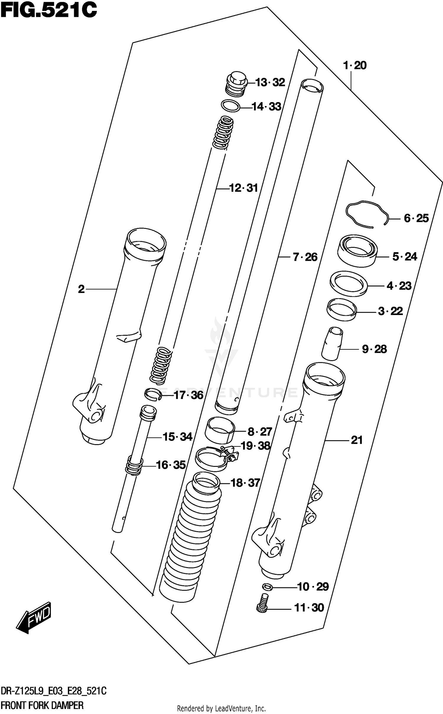 FRONT FORK DAMPER (DR-Z125LL9 E28)