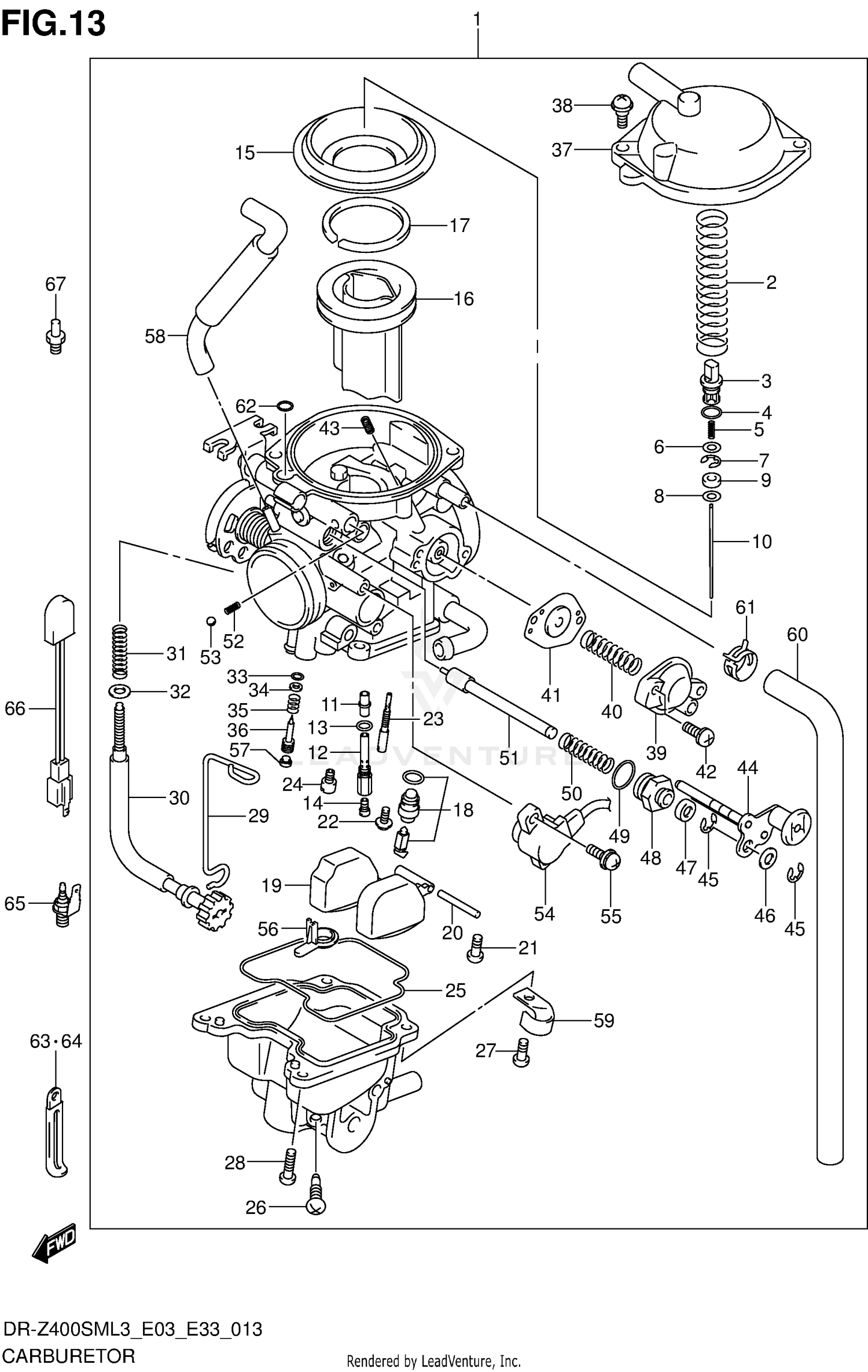 CARBURETOR (DR-Z400SML3 E33)