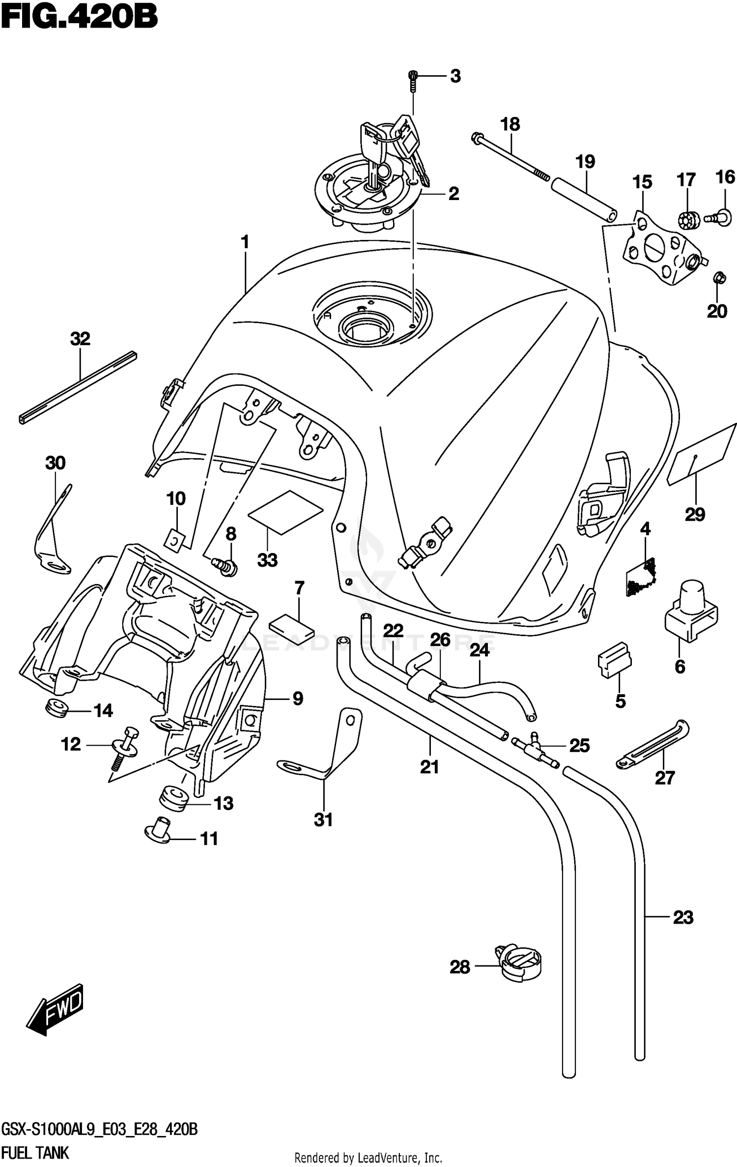 FUEL TANK (GSX-S1000AL9 E28)