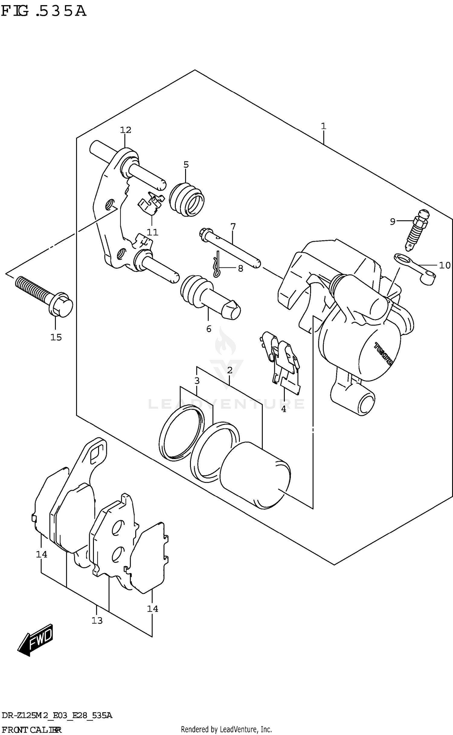 FRONT CALIPER (DR-Z125L:(E03,E28))