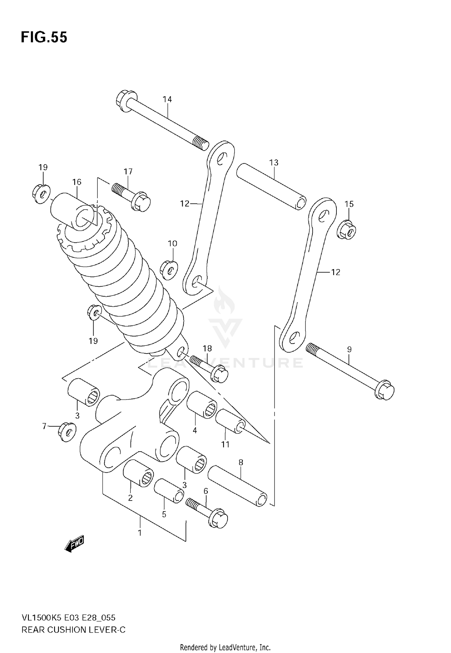REAR CUSHION LEVER