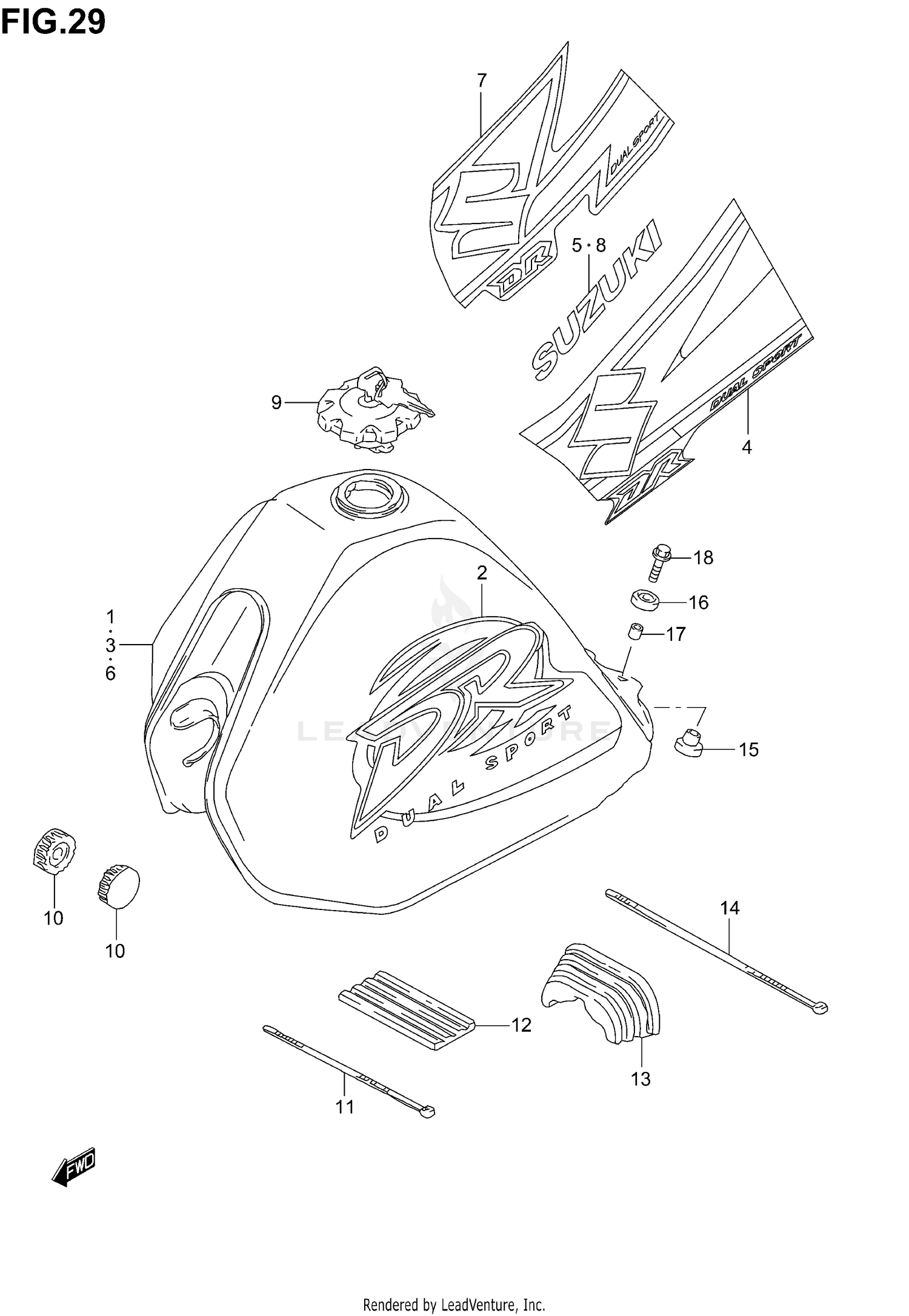 FUEL TANK (MODEL K1/K2/K3)
