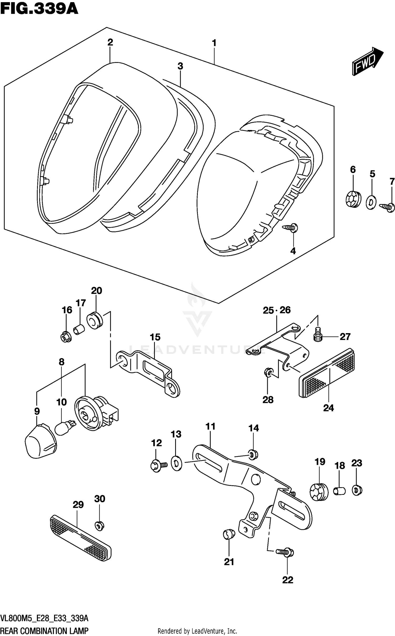 REAR COMBINATION LAMP (E33)