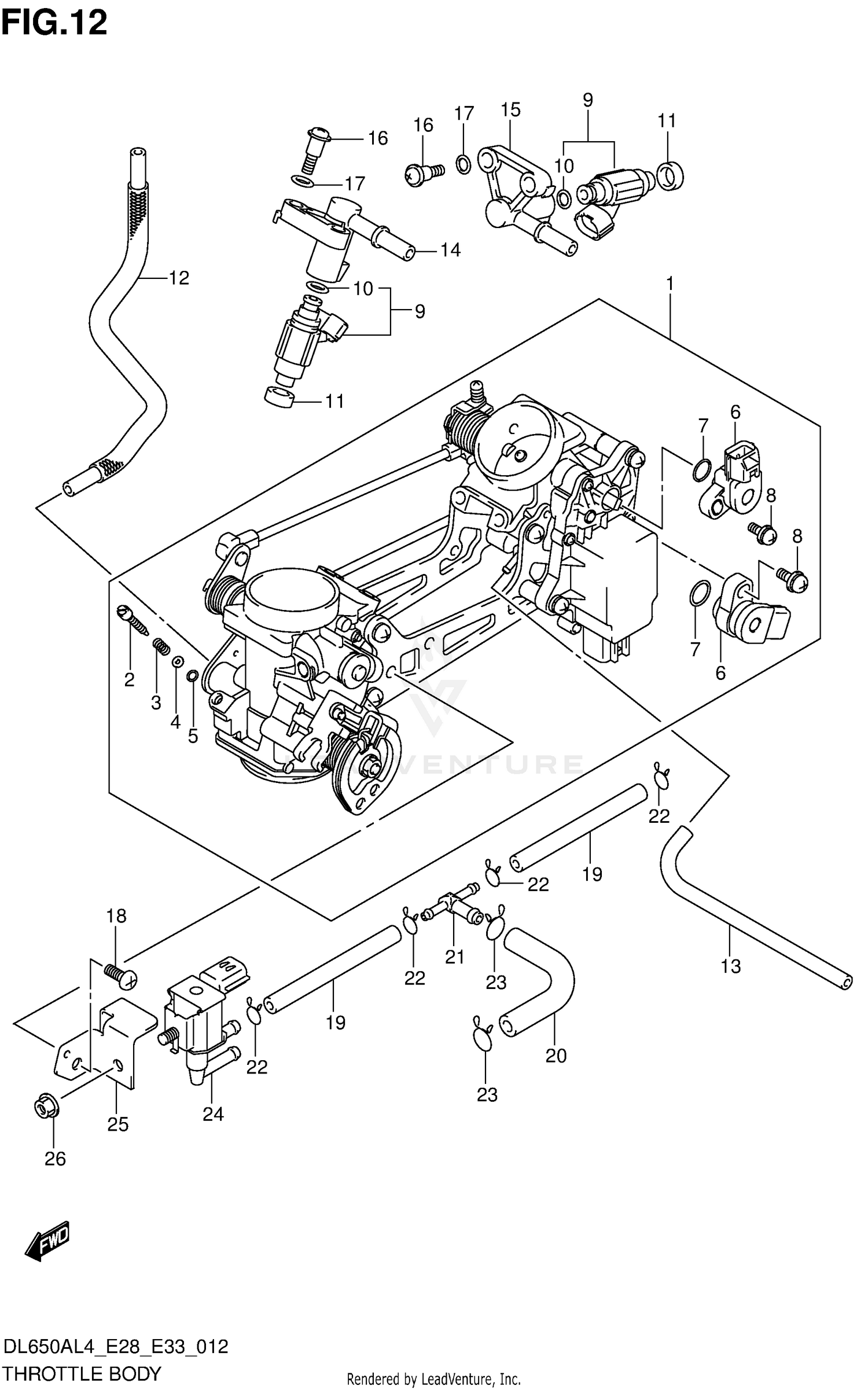 THROTTLE BODY (DL650AL4 E33)