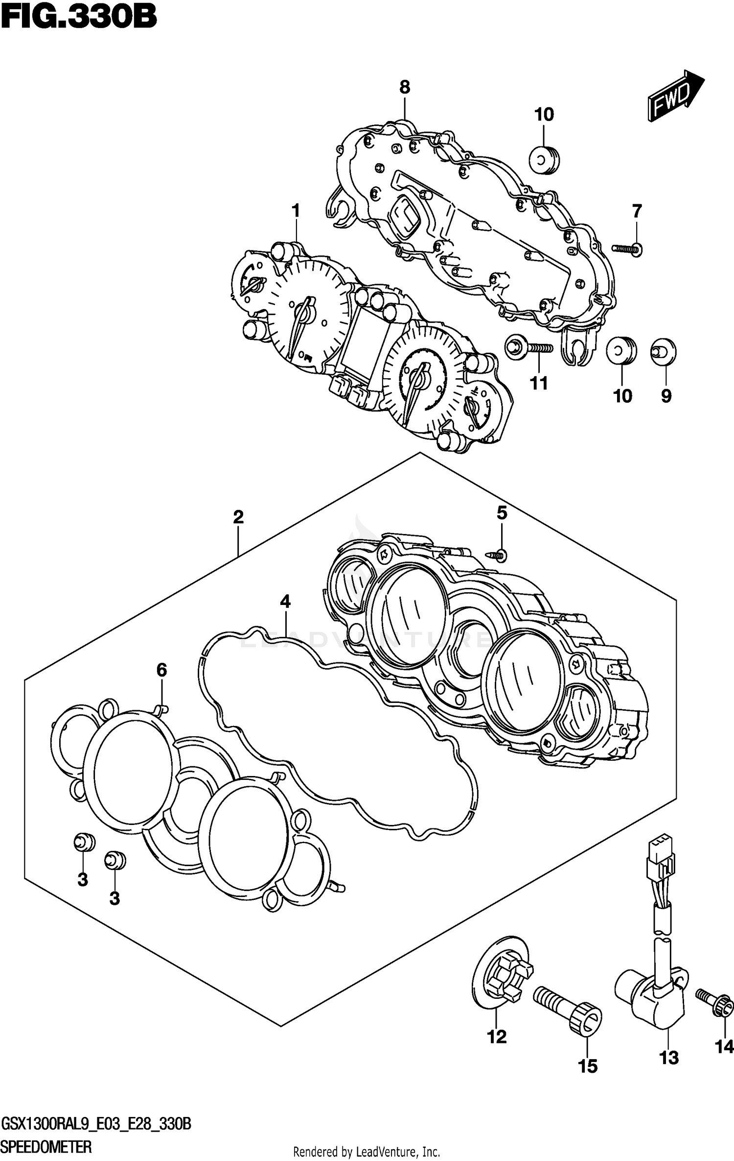 SPEEDOMETER (GSX1300RAL9 E28)