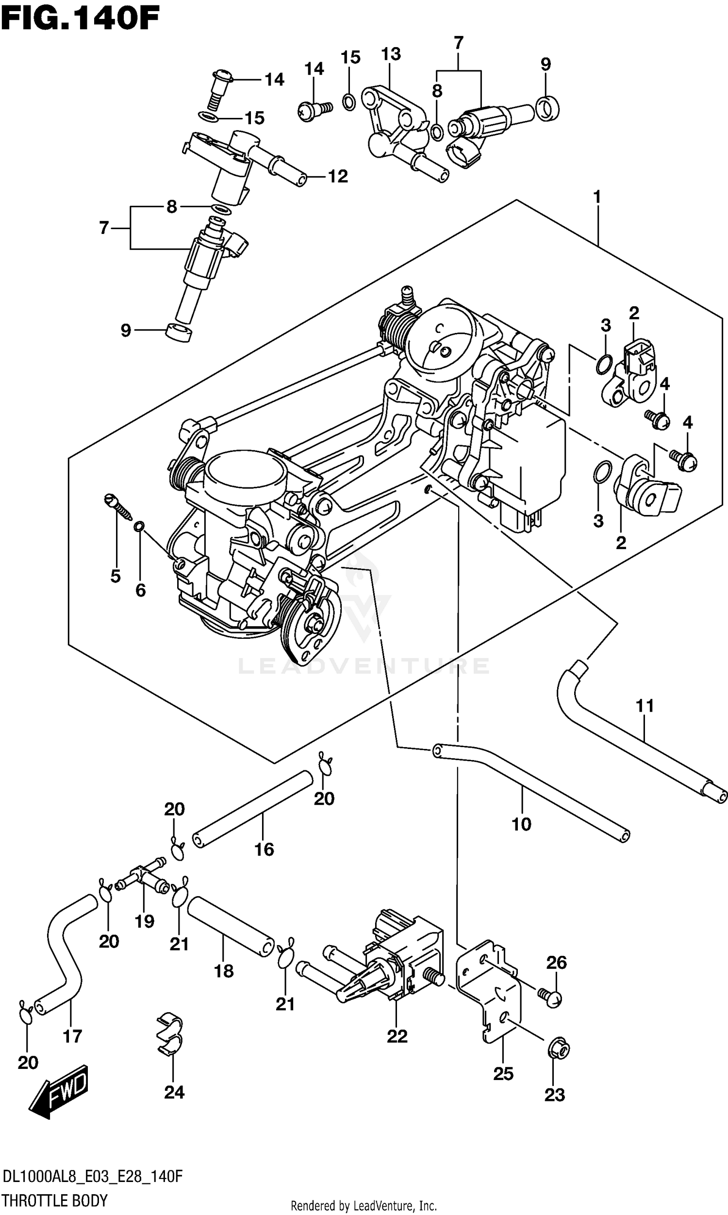 THROTTLE BODY (DL1000XAL8 E33)