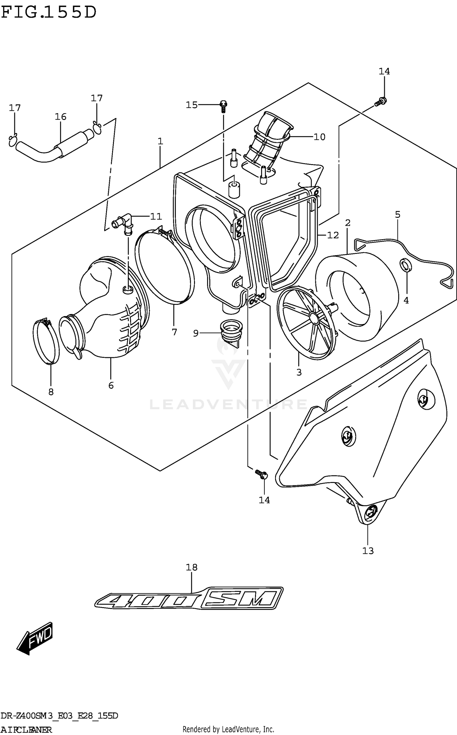 AIR CLEANER (DR-Z400SMM3 E03)