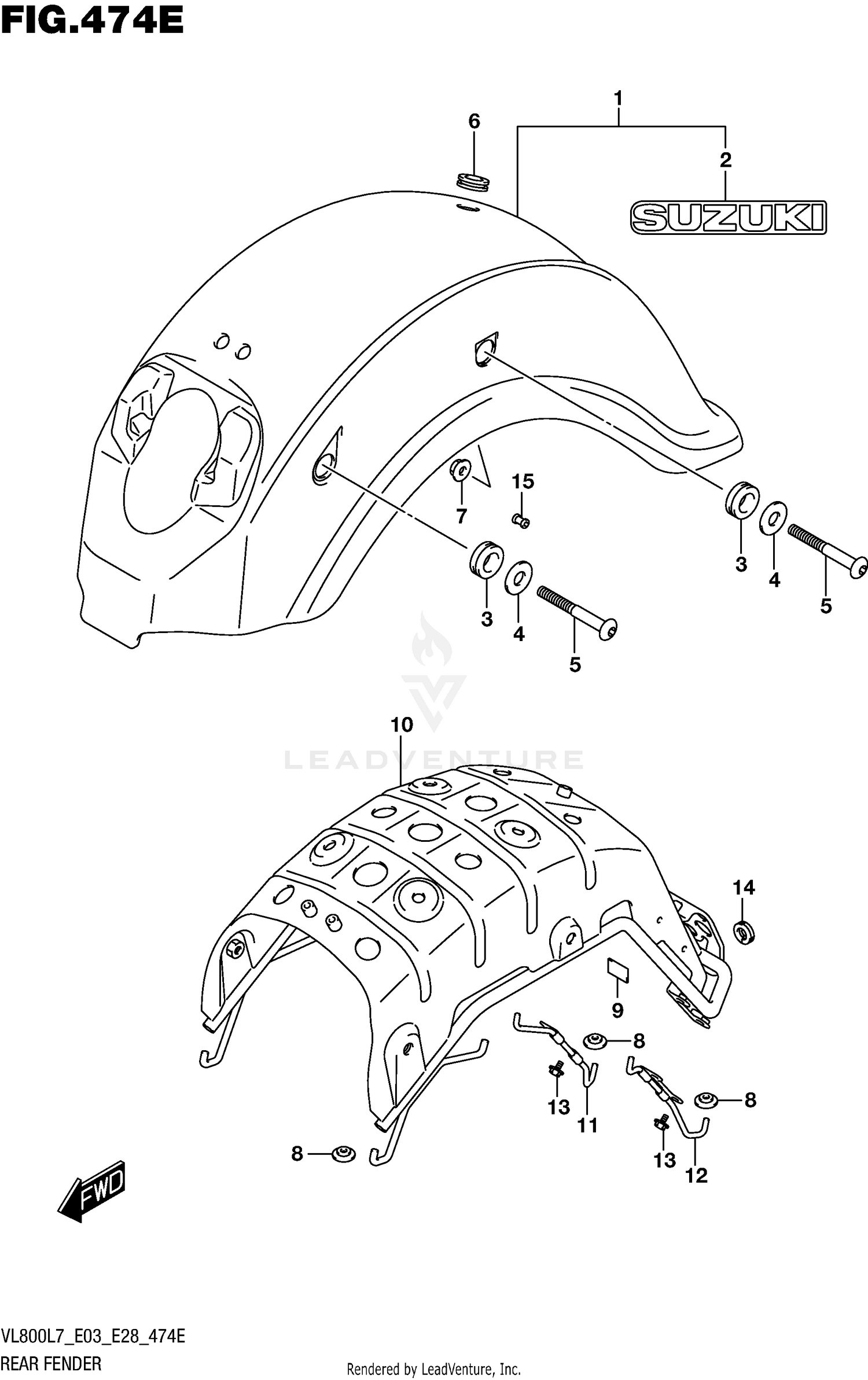 REAR FENDER (VL800TL7 E28)