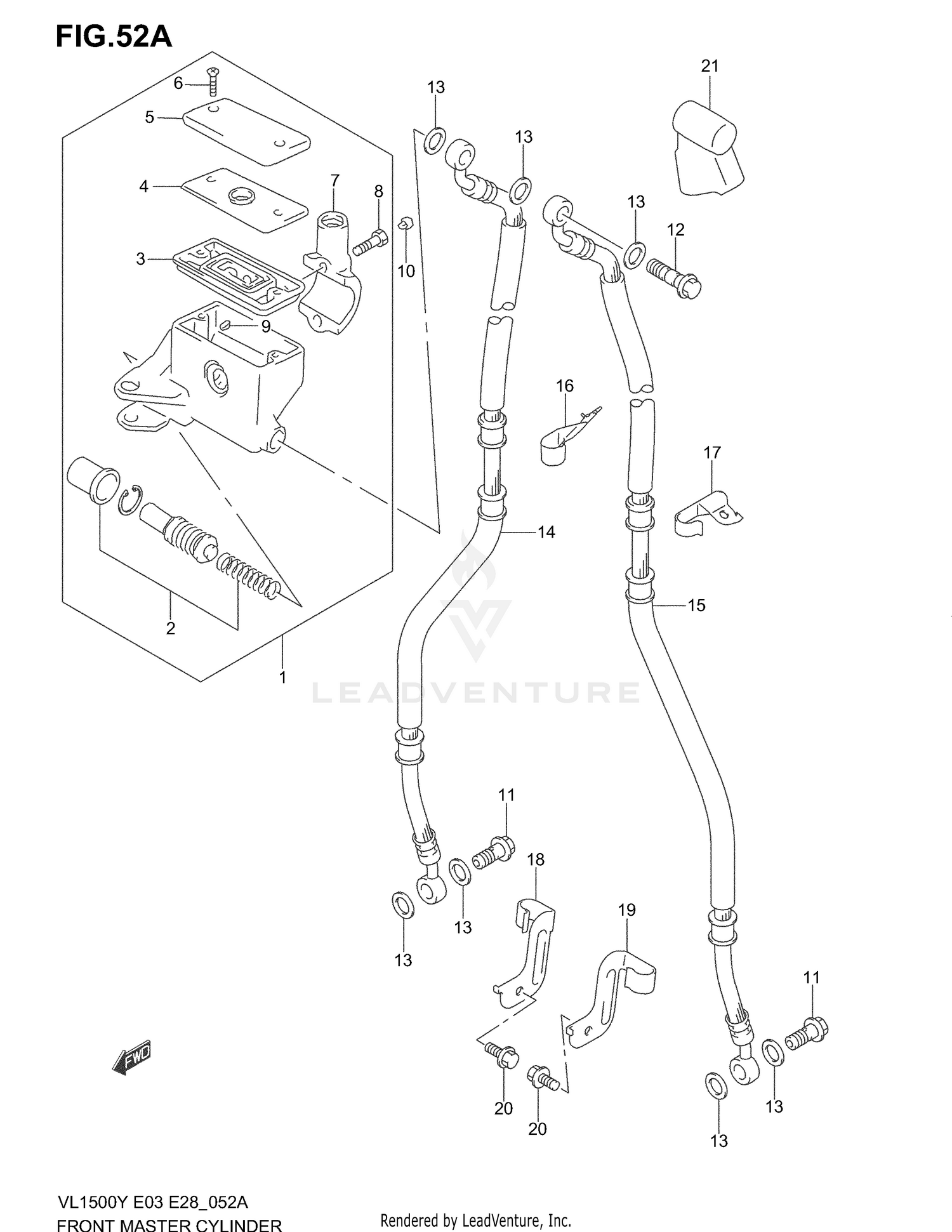 FRONT MASTER CYLINDER (MODEL K2/K3/K4)