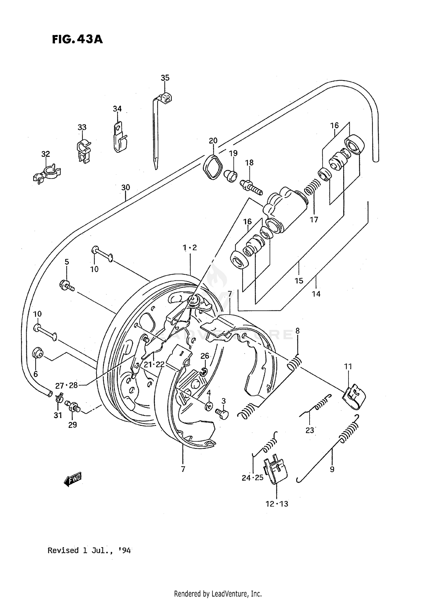 FRONT WHEEL BRAKE (MODEL R/S)