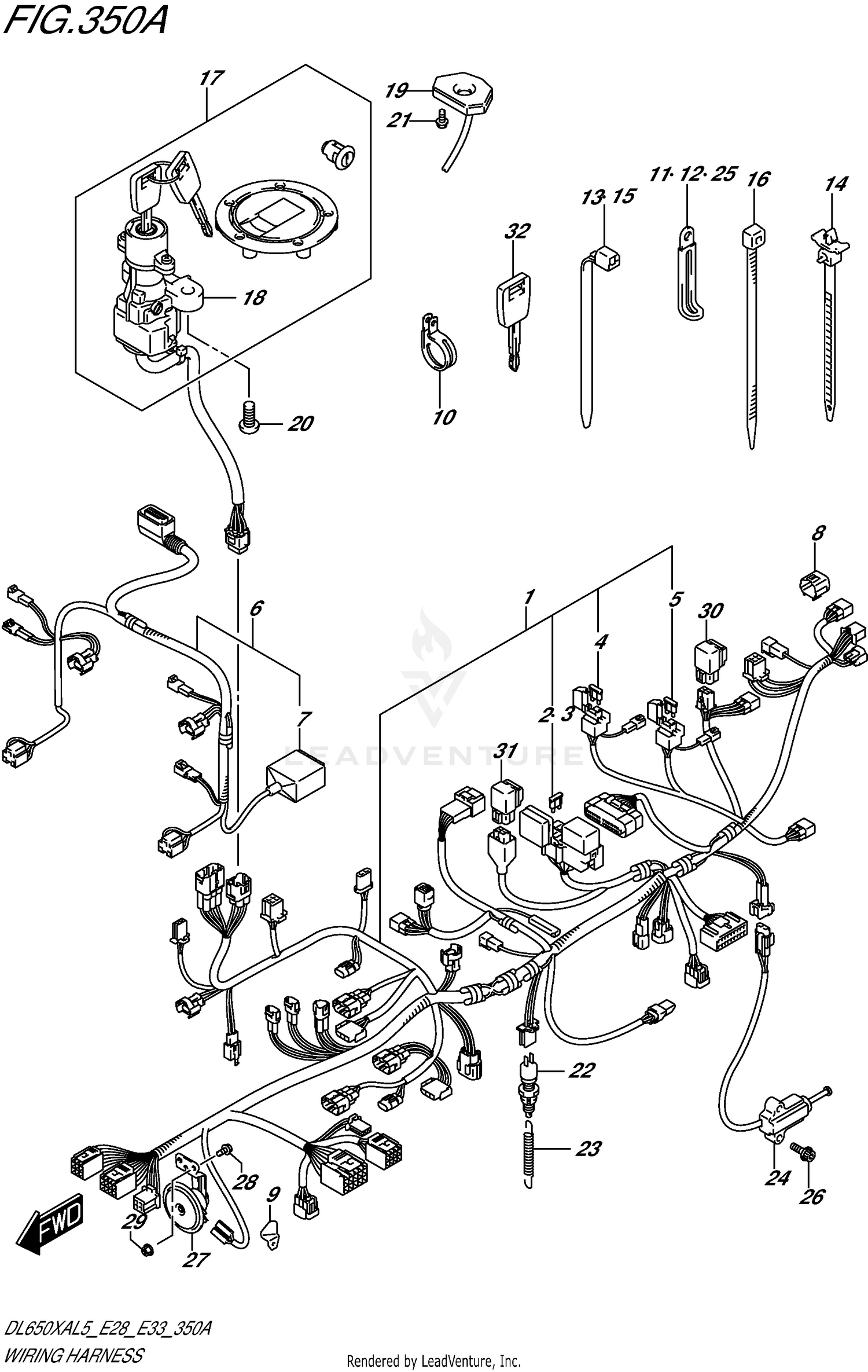 WIRING HARNESS (DL650XAL5 E28)