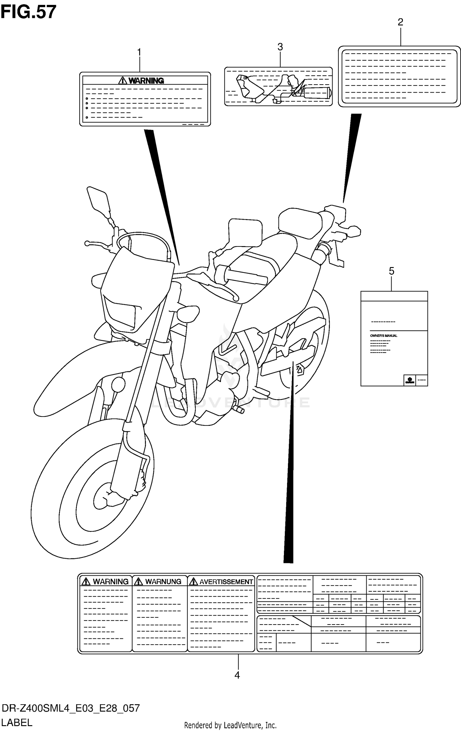 LABEL (DR-Z400SML4 E33)