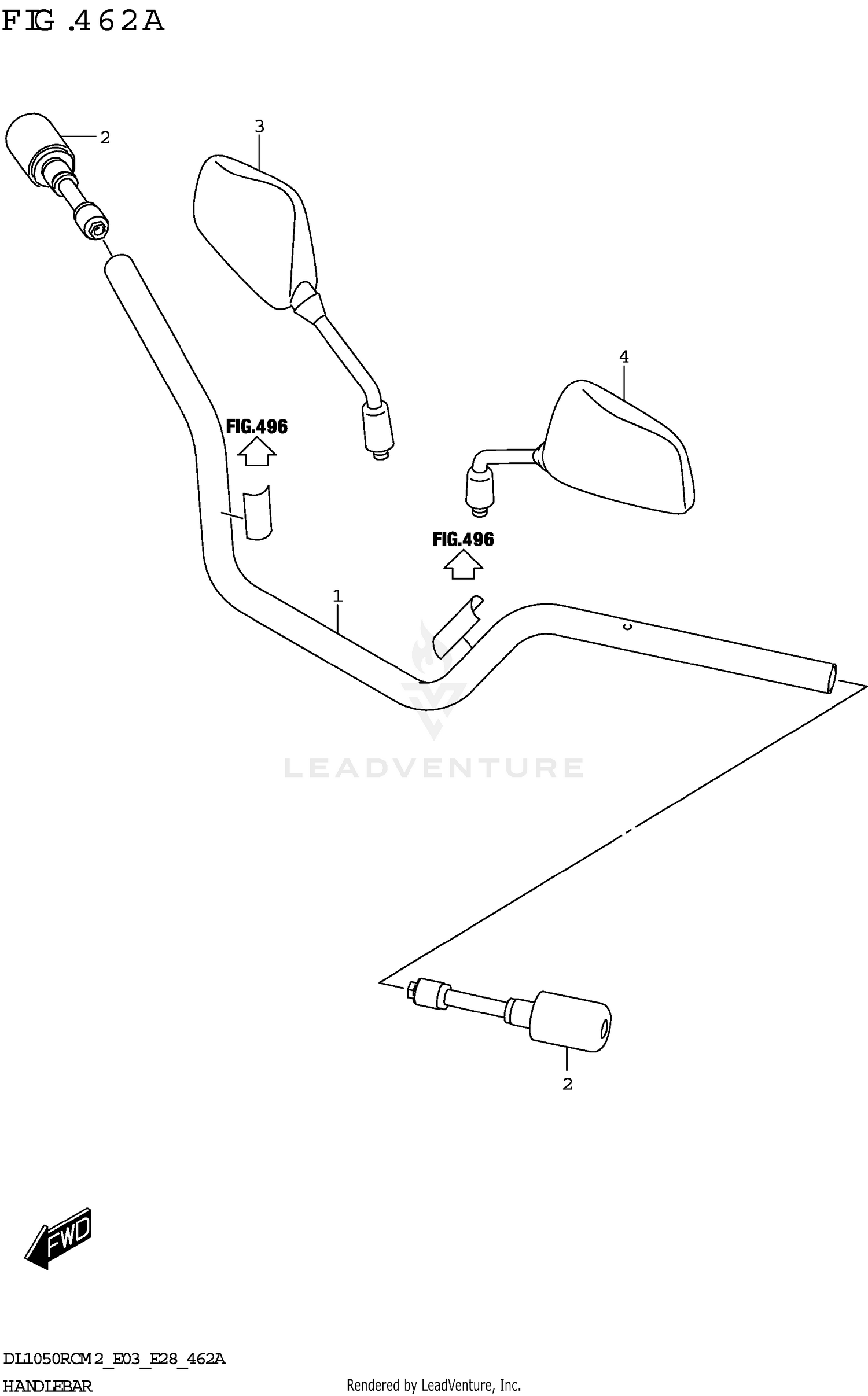 HANDLEBAR (DL1050RQ)