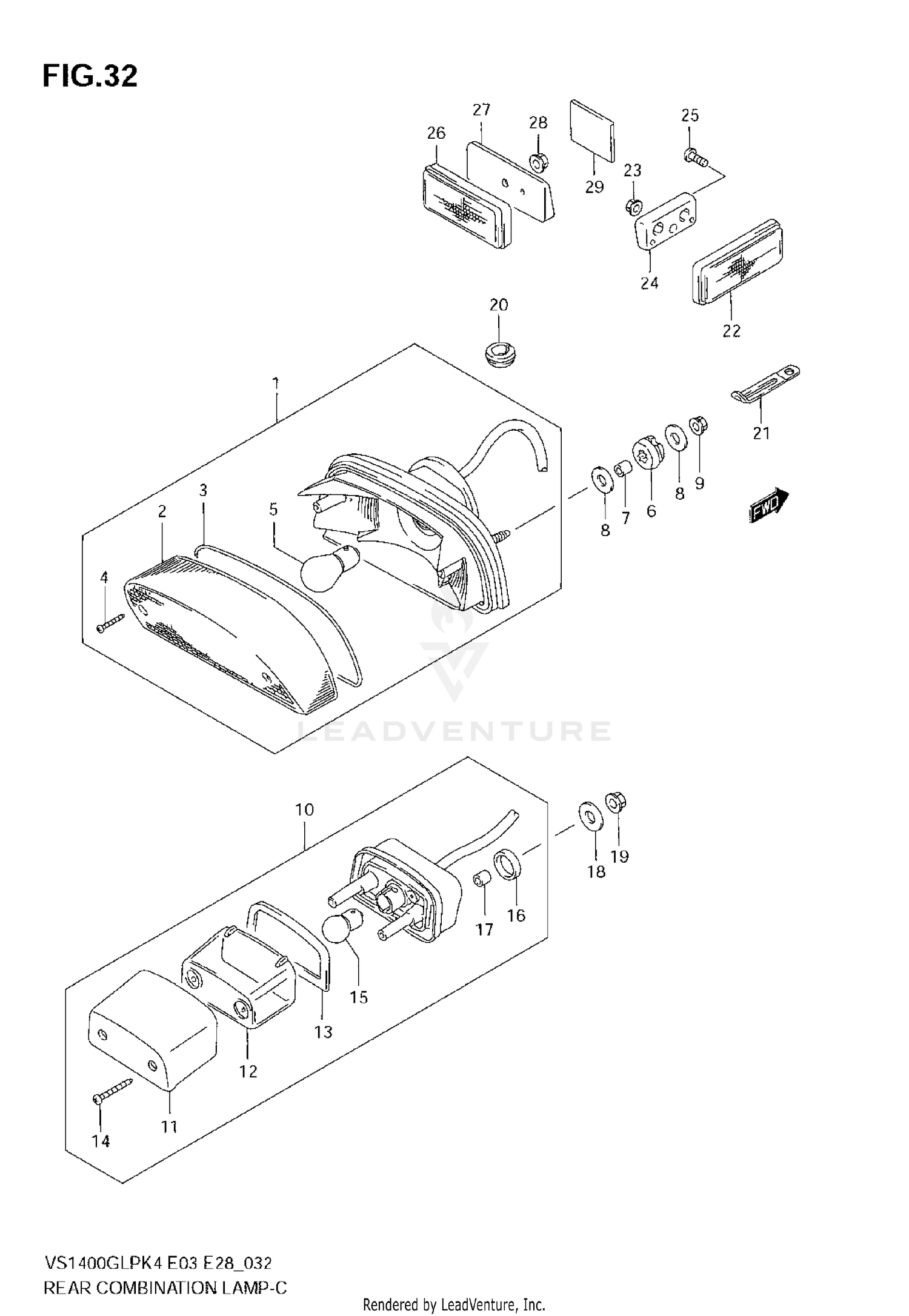 REAR COMBINATION LAMP (VS1400GLPK4)