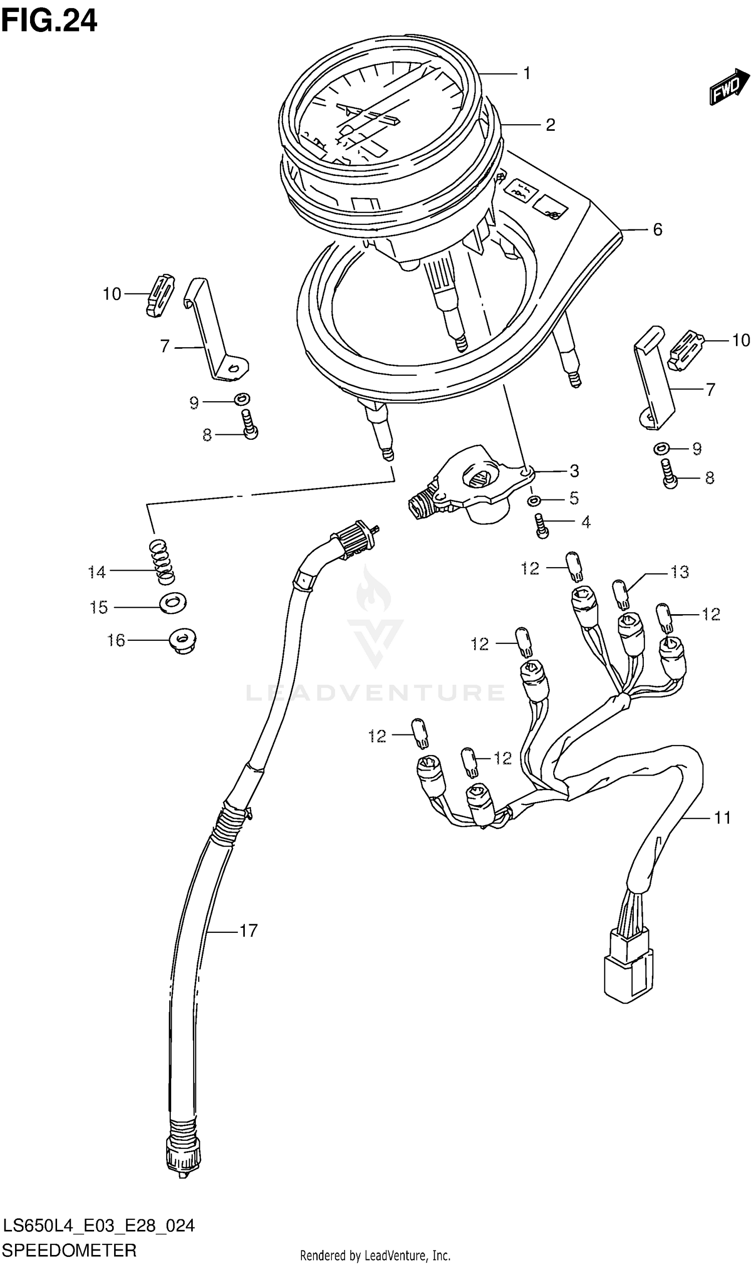 SPEEDOMETER (LS650L4 E03)