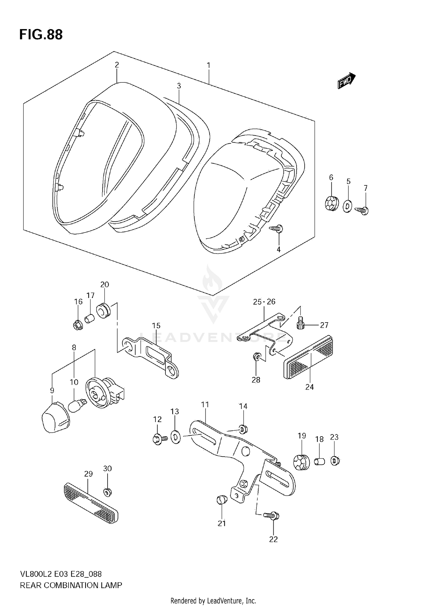 REAR COMBINATION LAMP (VL800  E03)