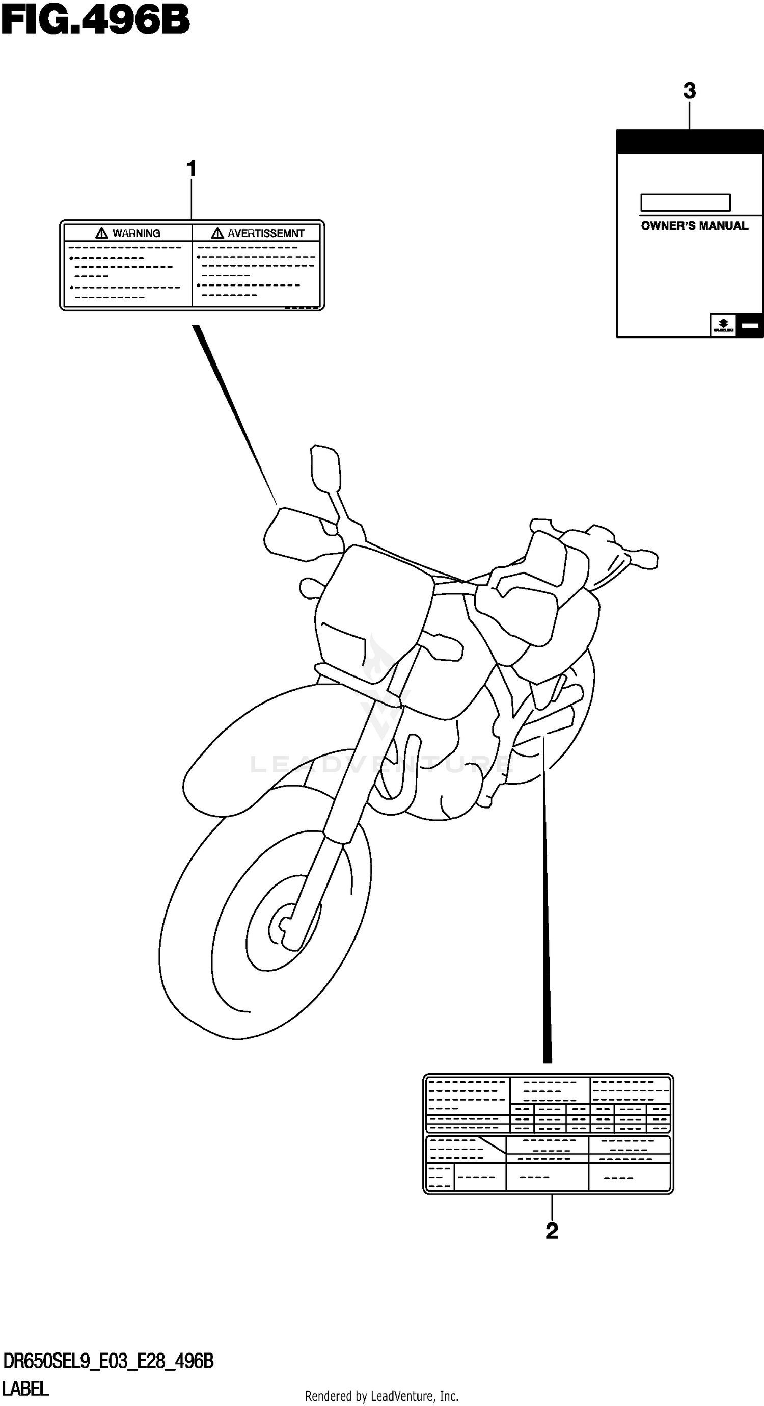 LABEL (DR650SEL9 E28)