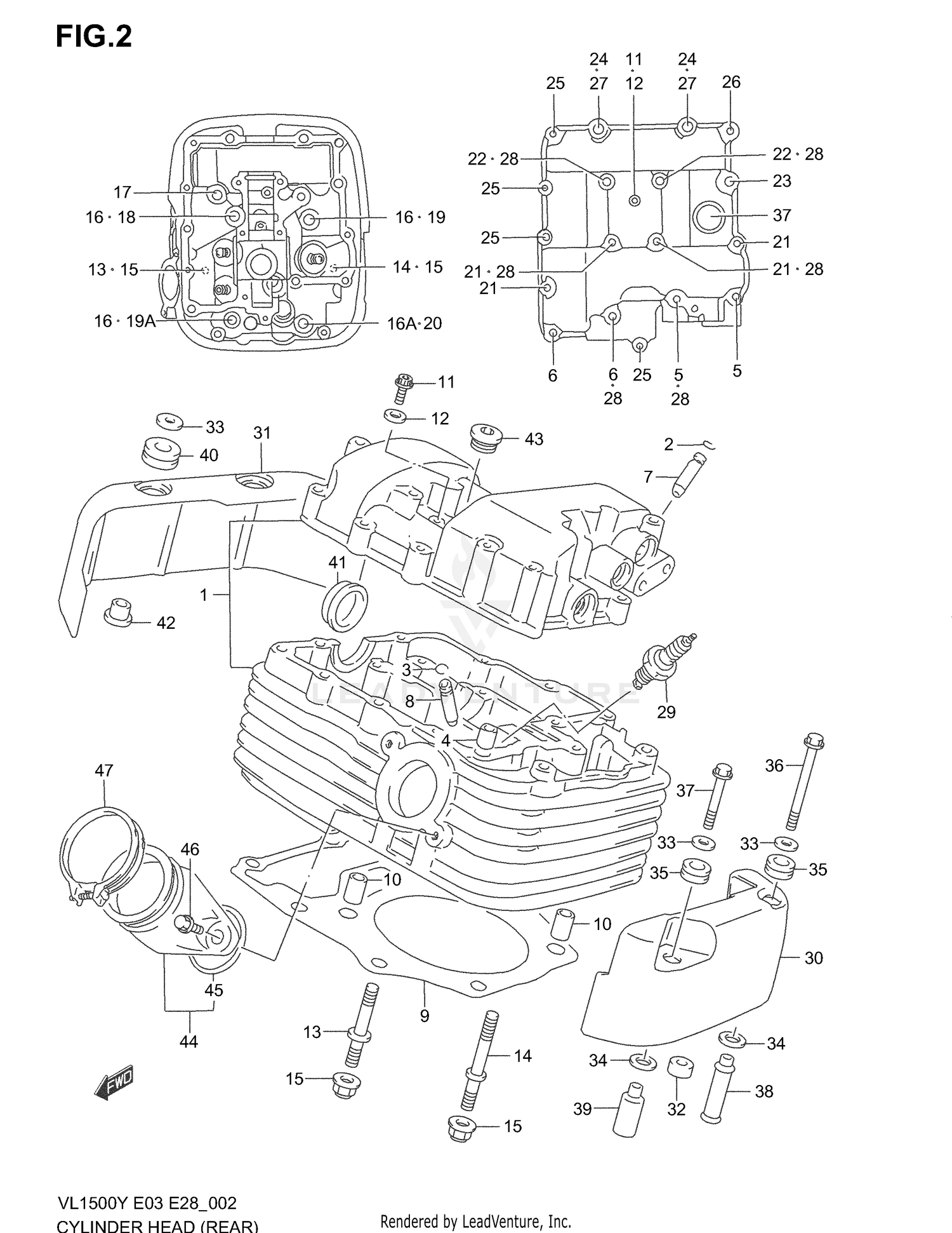 CYLINDER HEAD (REAR)