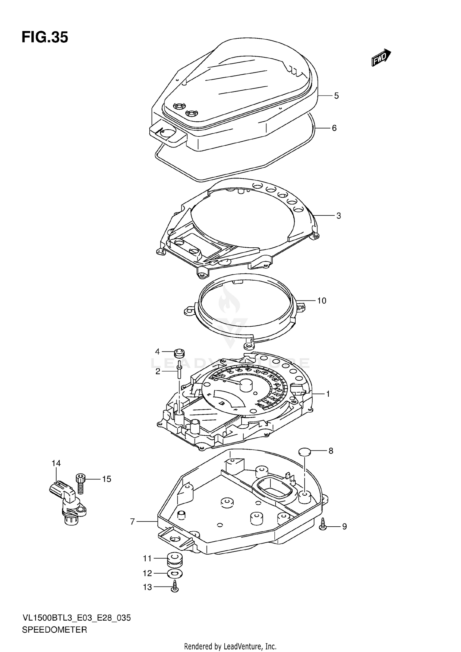 SPEEDOMETER (VL1500BTL3 E03)