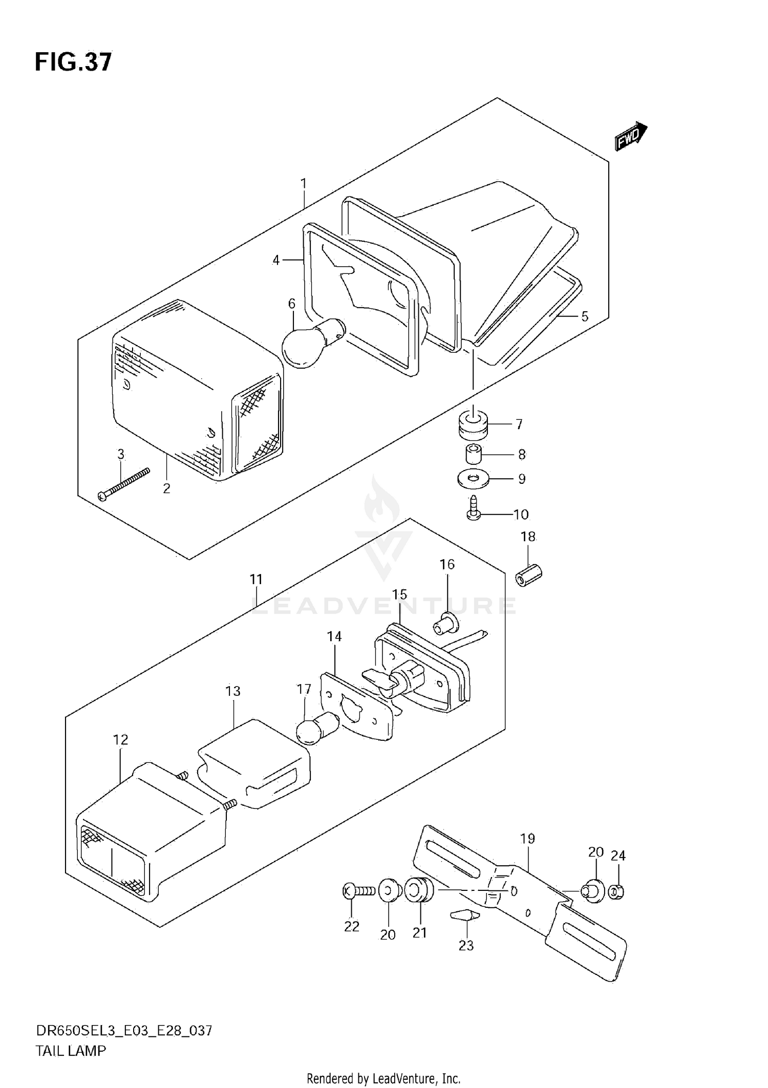 TAIL LAMP (DR650SEL3 E33)