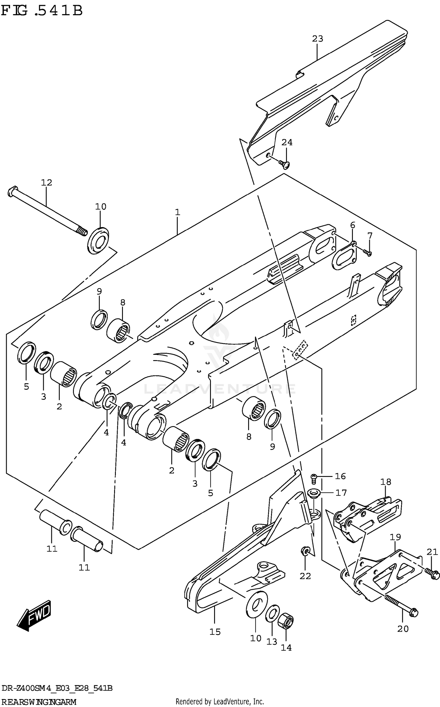 REAR SWINGINGARM (DR-Z400SM)