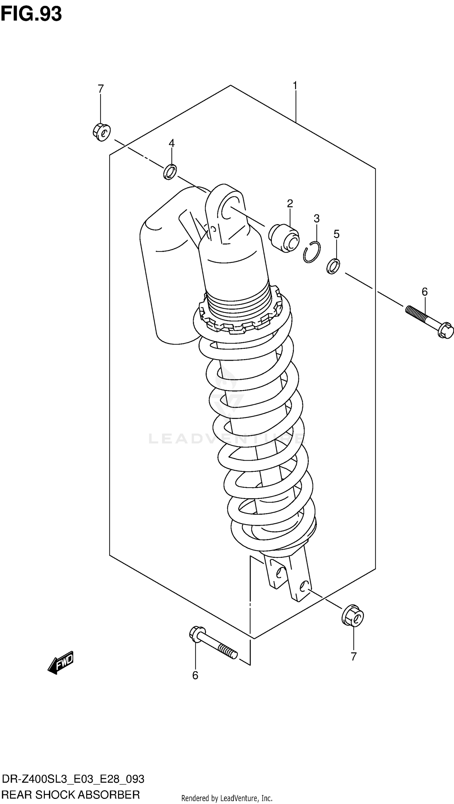 REAR SHOCK ABSORBER (DR-Z400SL3 E03)