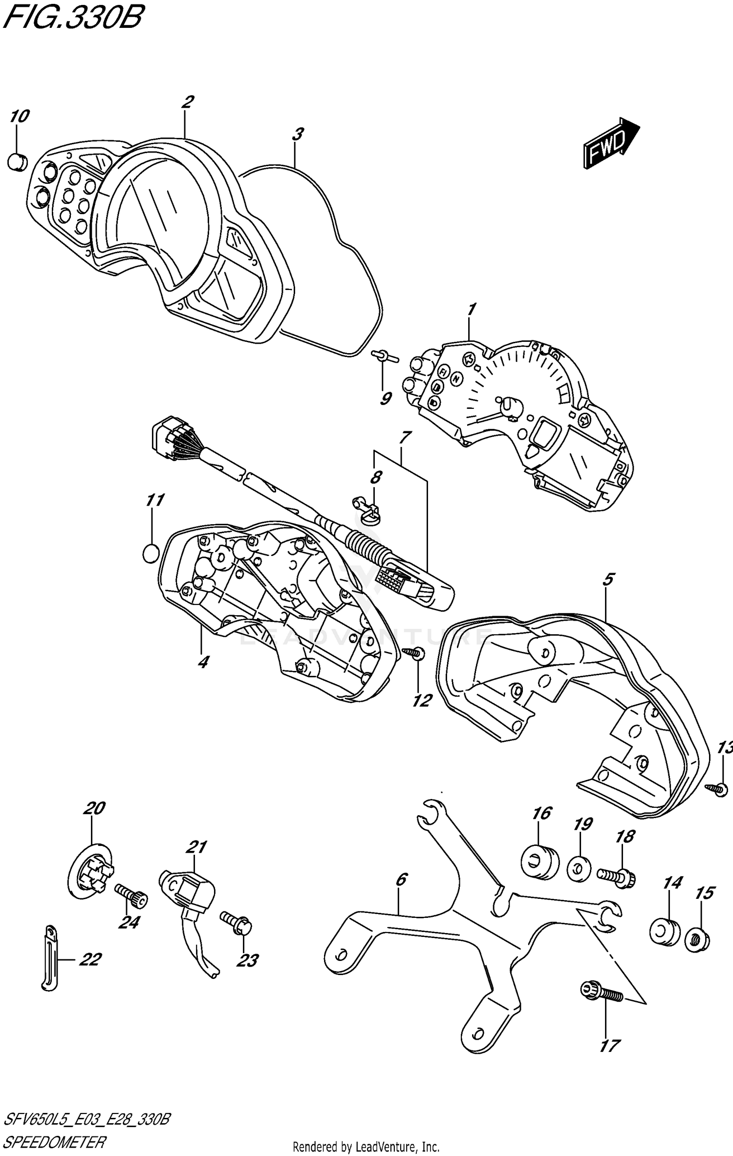 SPEEDOMETER (SFV650L5 E28)
