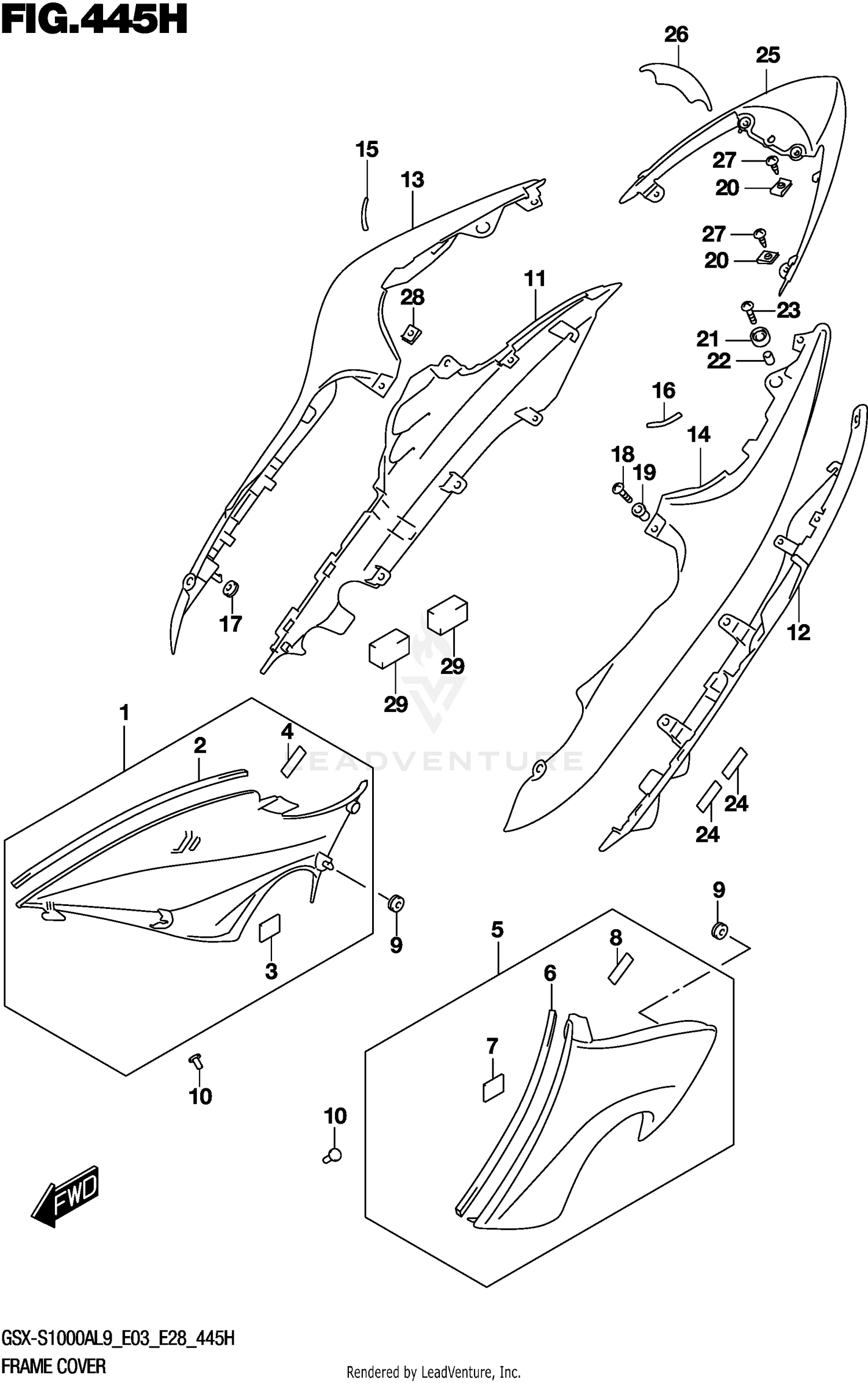 FRAME COVER (GSX-S1000AZL9 E28)