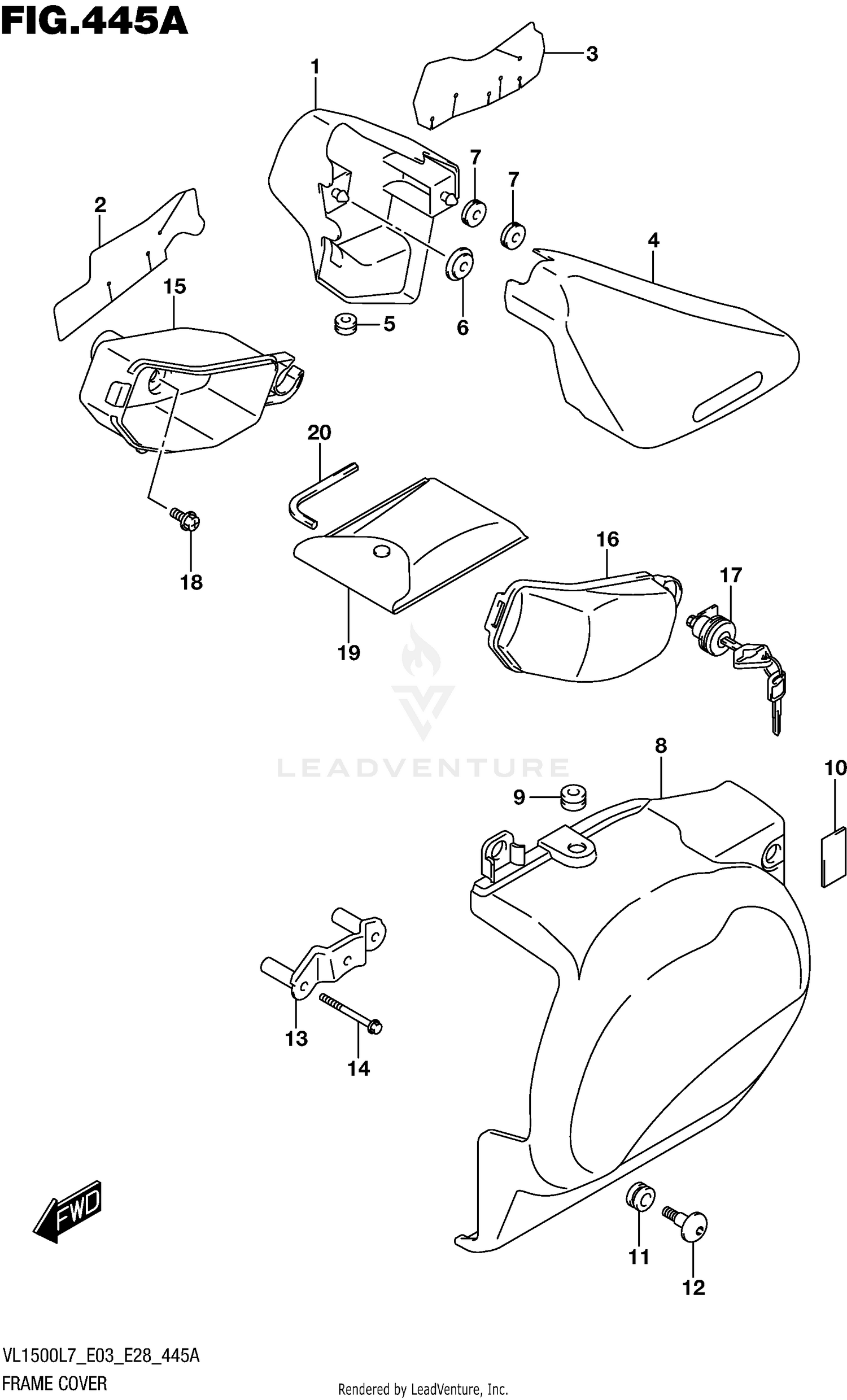 FRAME COVER (VL1500BL7 E03)