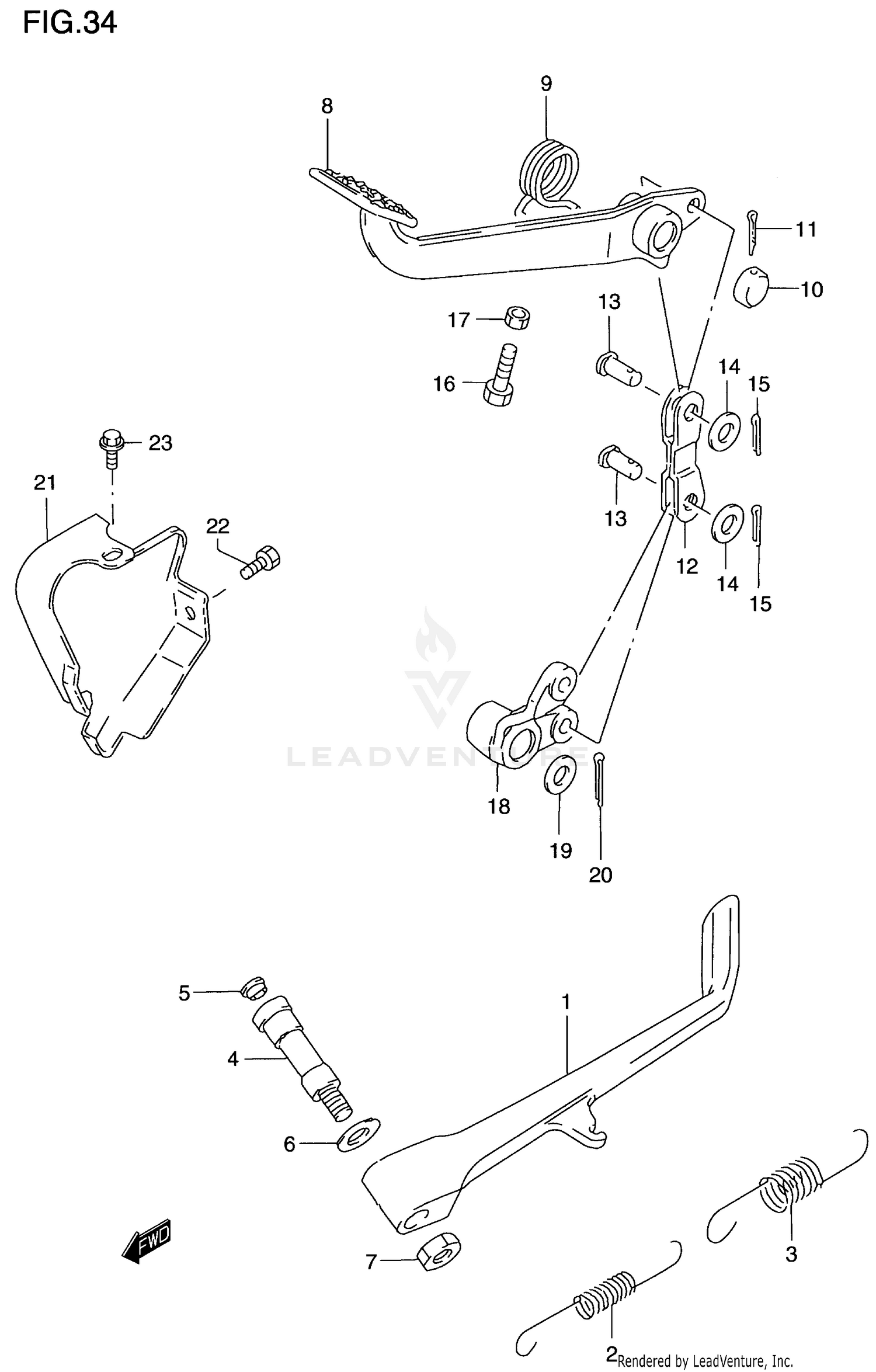 PROP STAND - REAR BRAKE