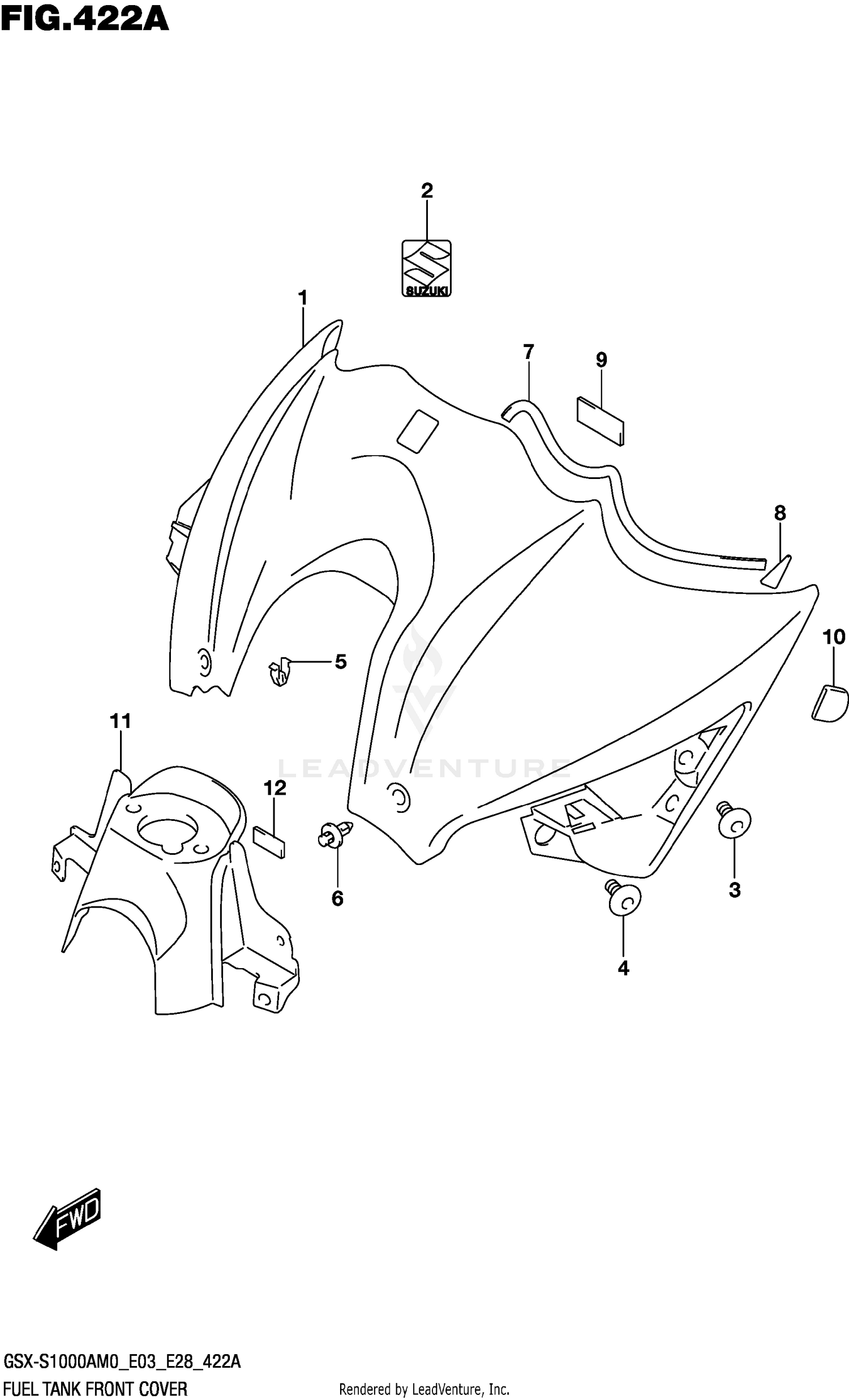 FUEL TANK FRONT COVER