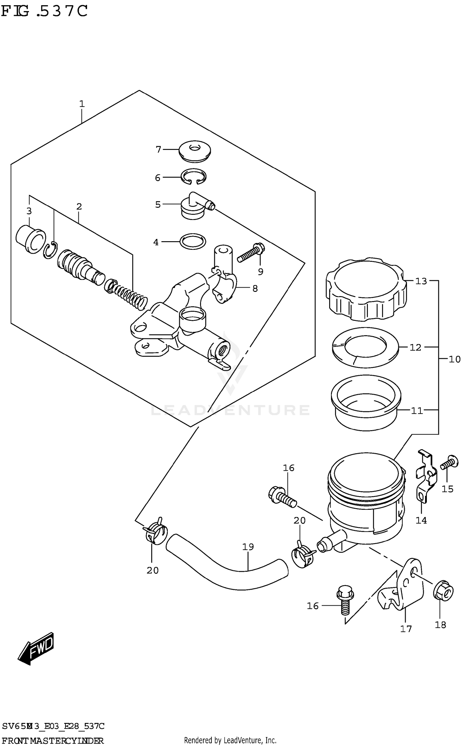 FRONT MASTER CYLINDER (SV650XA)