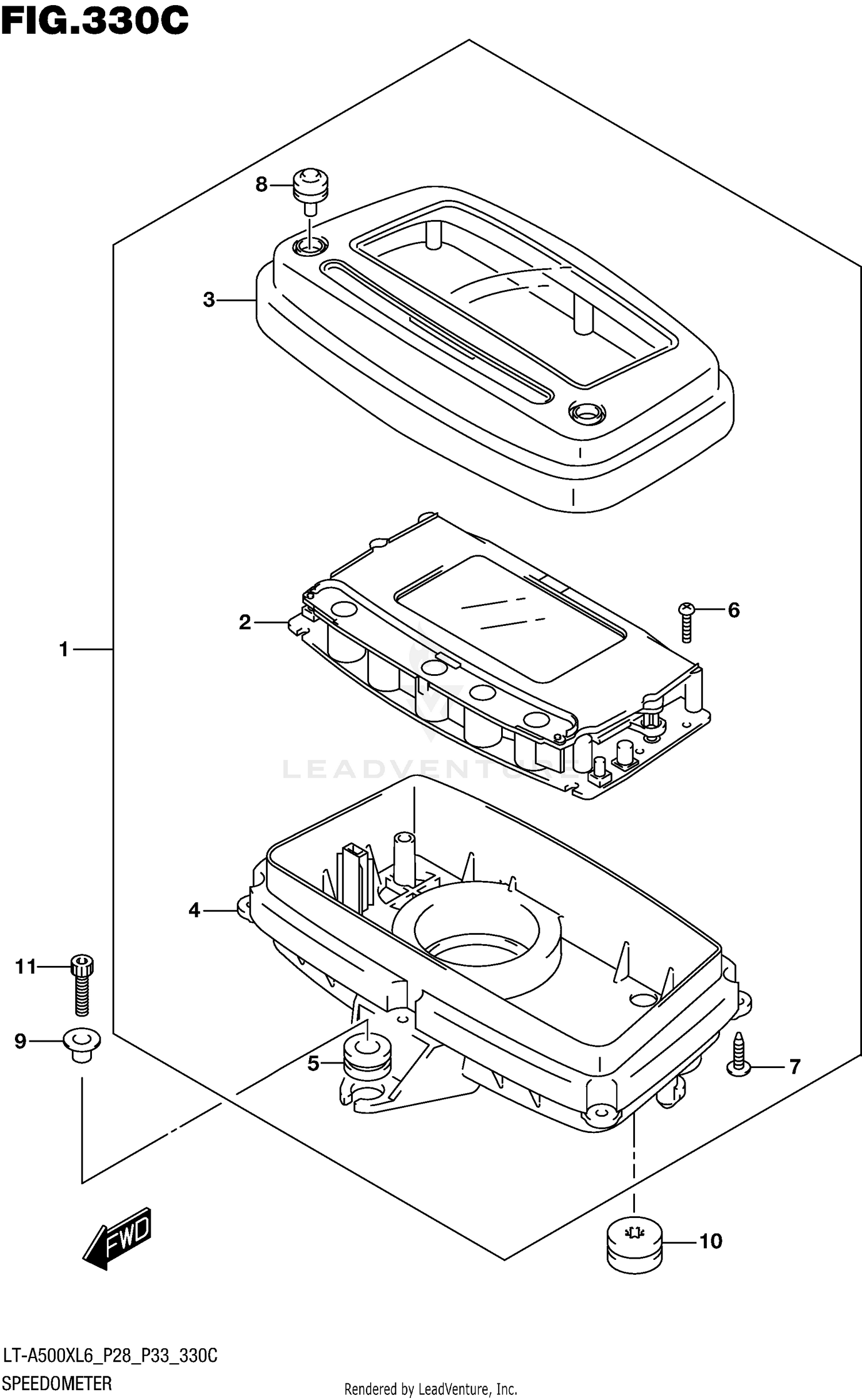 SPEEDOMETER (LT-A500XZL6 P33)